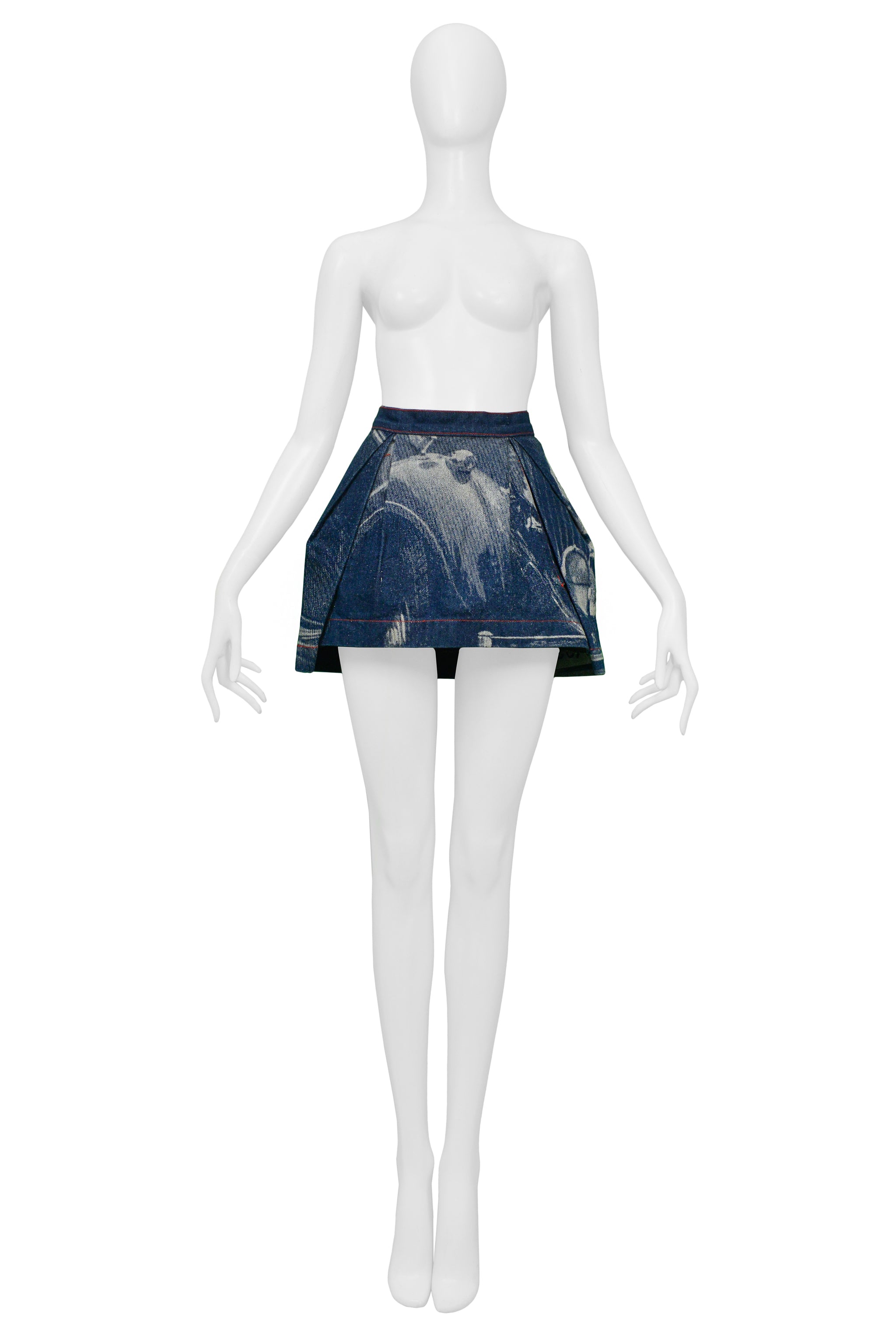 VIVIENNE WESTWOOD WORLD'S END ROLLS ROYCE DENIM MINI SKIRT 1992-93