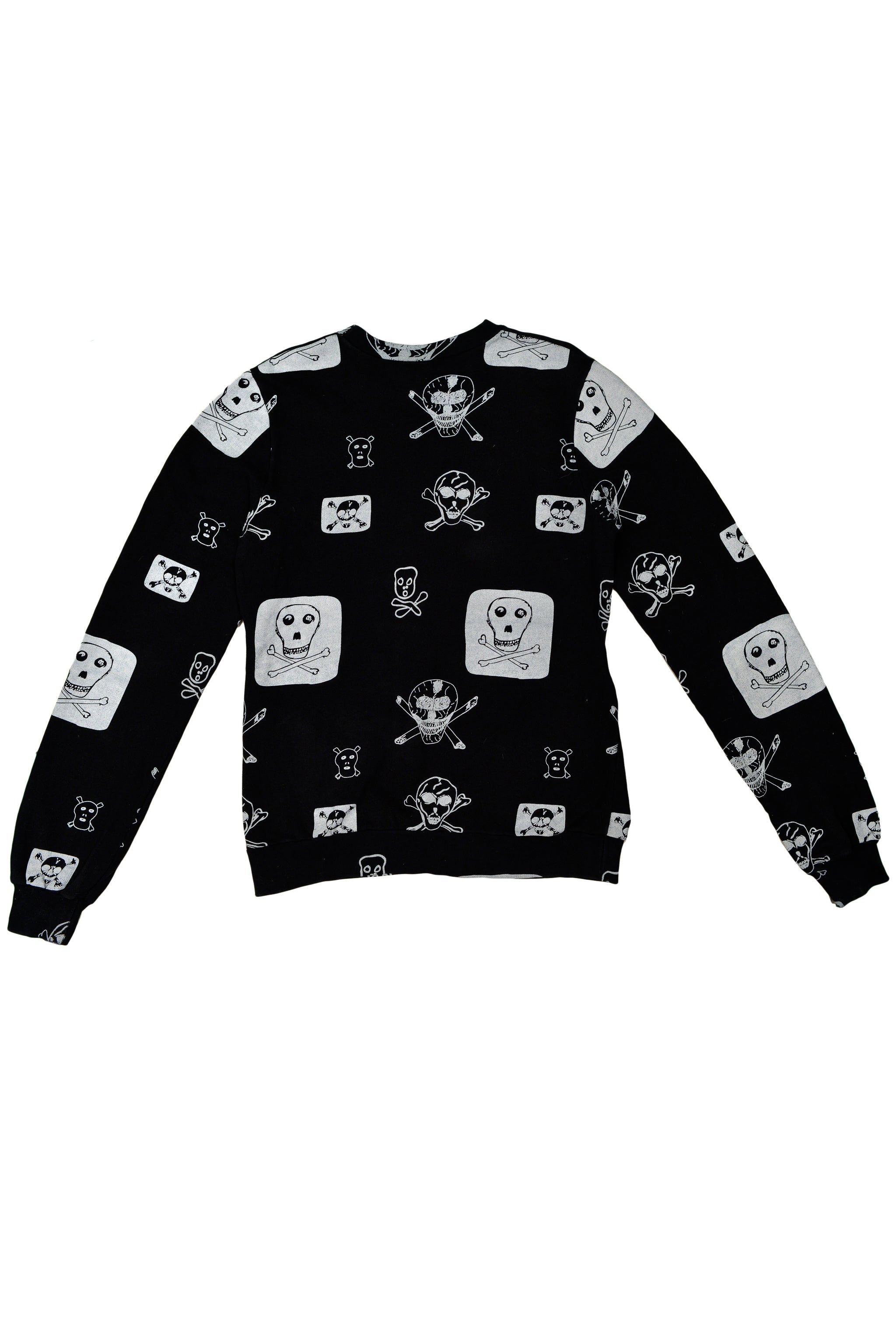 BERNHARD WILLHELM BLACK SKULL & CROSSBONES SWEATSHIRT 2003