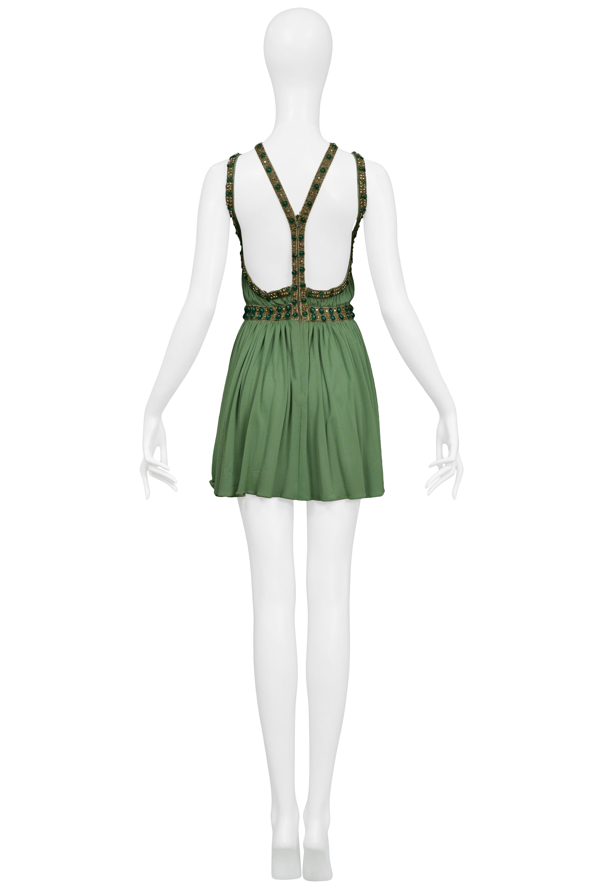 ALEXANDER MCQUEEN BEADED GODDESS MINI DRESS 2006