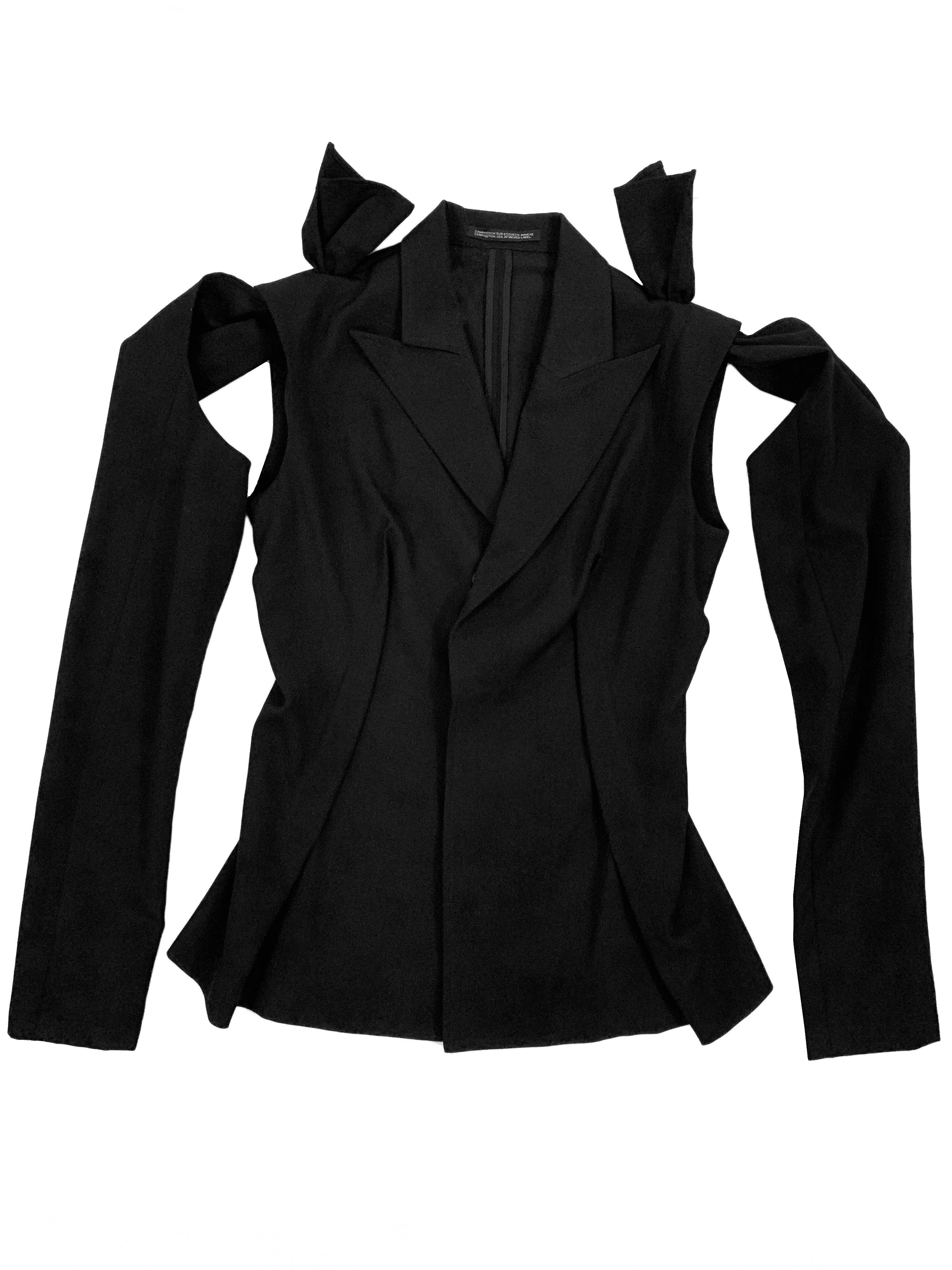 YOHJI YAMAMOTO BLACK DETACHABLE SLEEVE JACKET