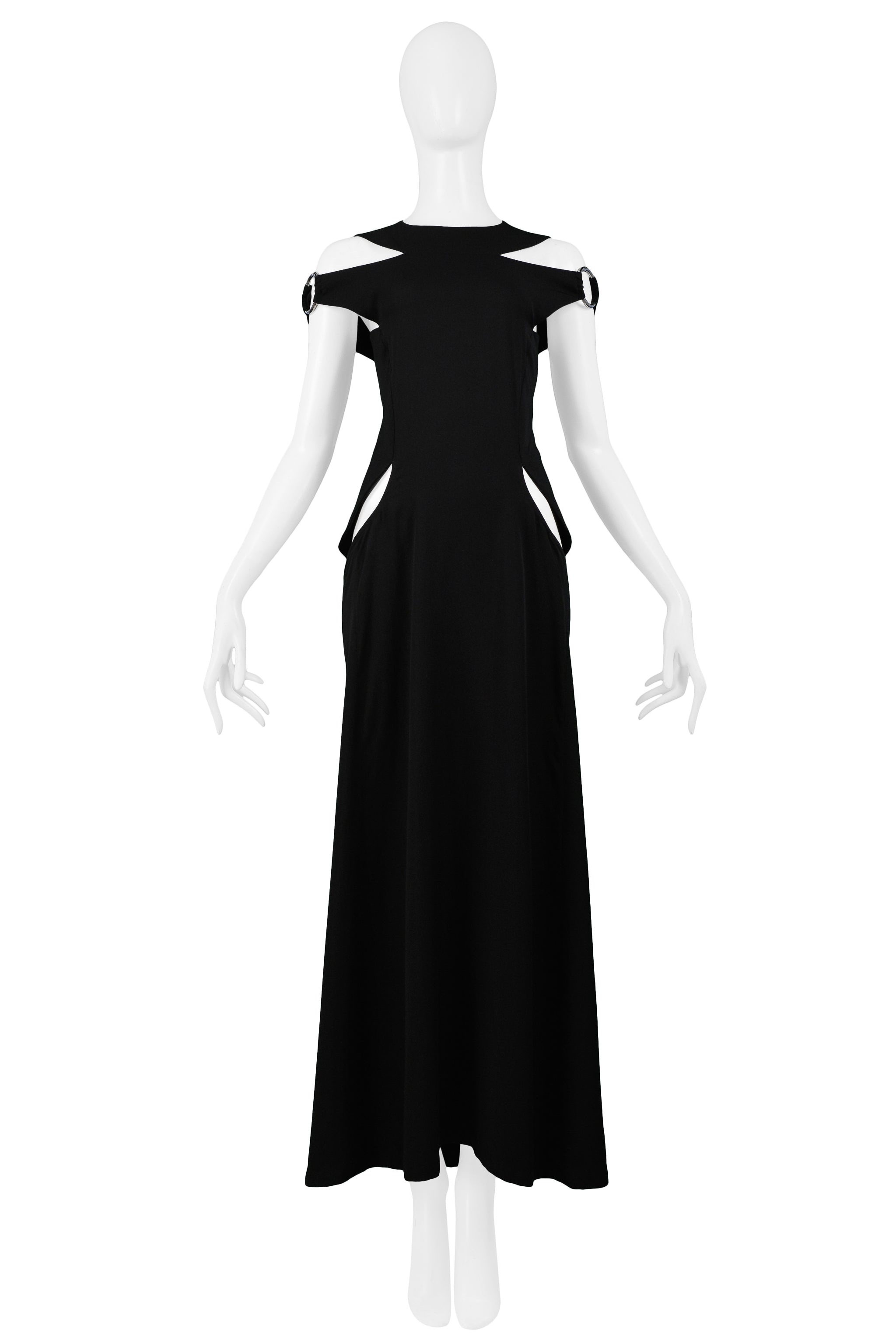 YOHJI YAMAMOTO BLACK CUTOUT GOWN 2004