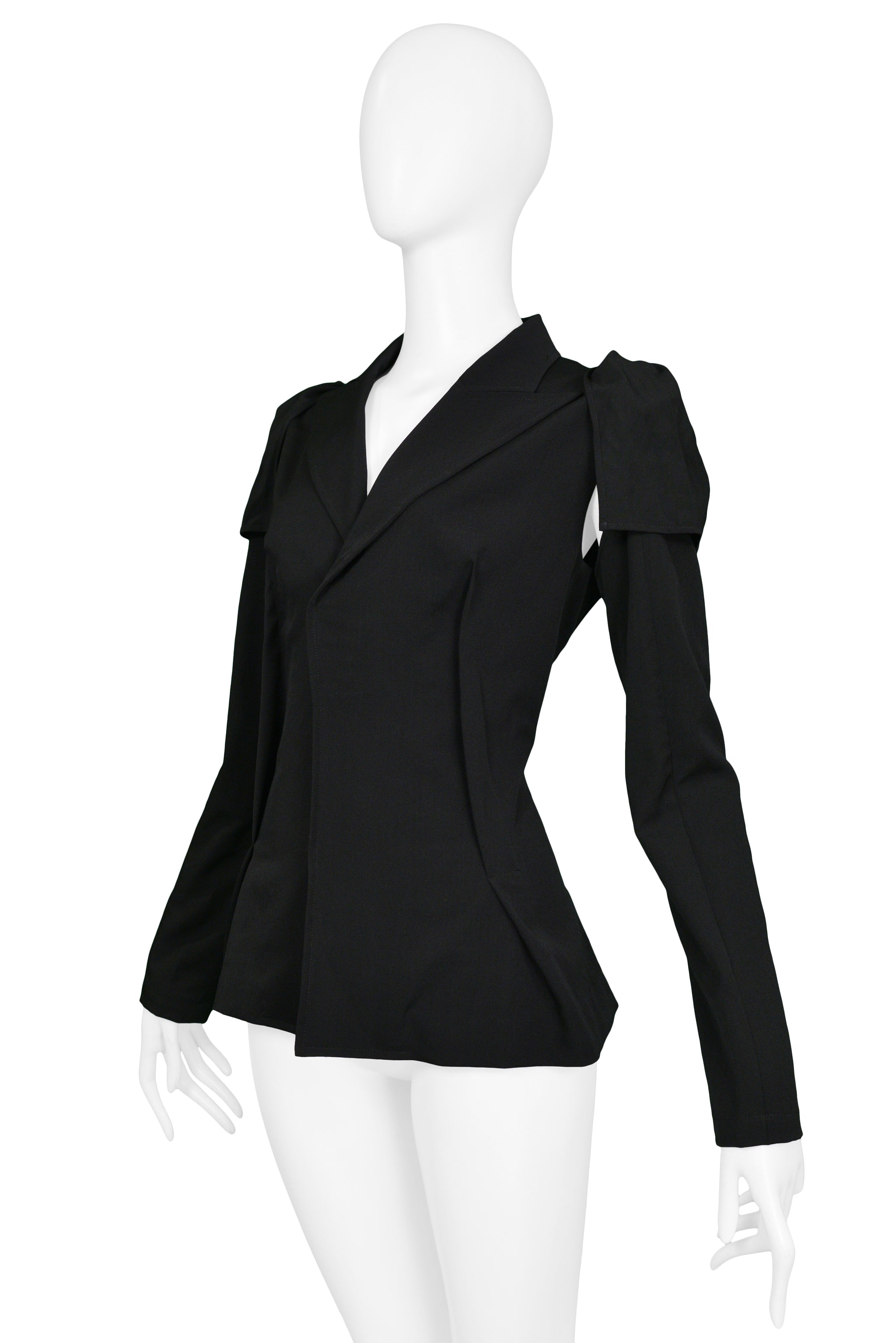 YOHJI YAMAMOTO BLACK DETACHABLE SLEEVE JACKET