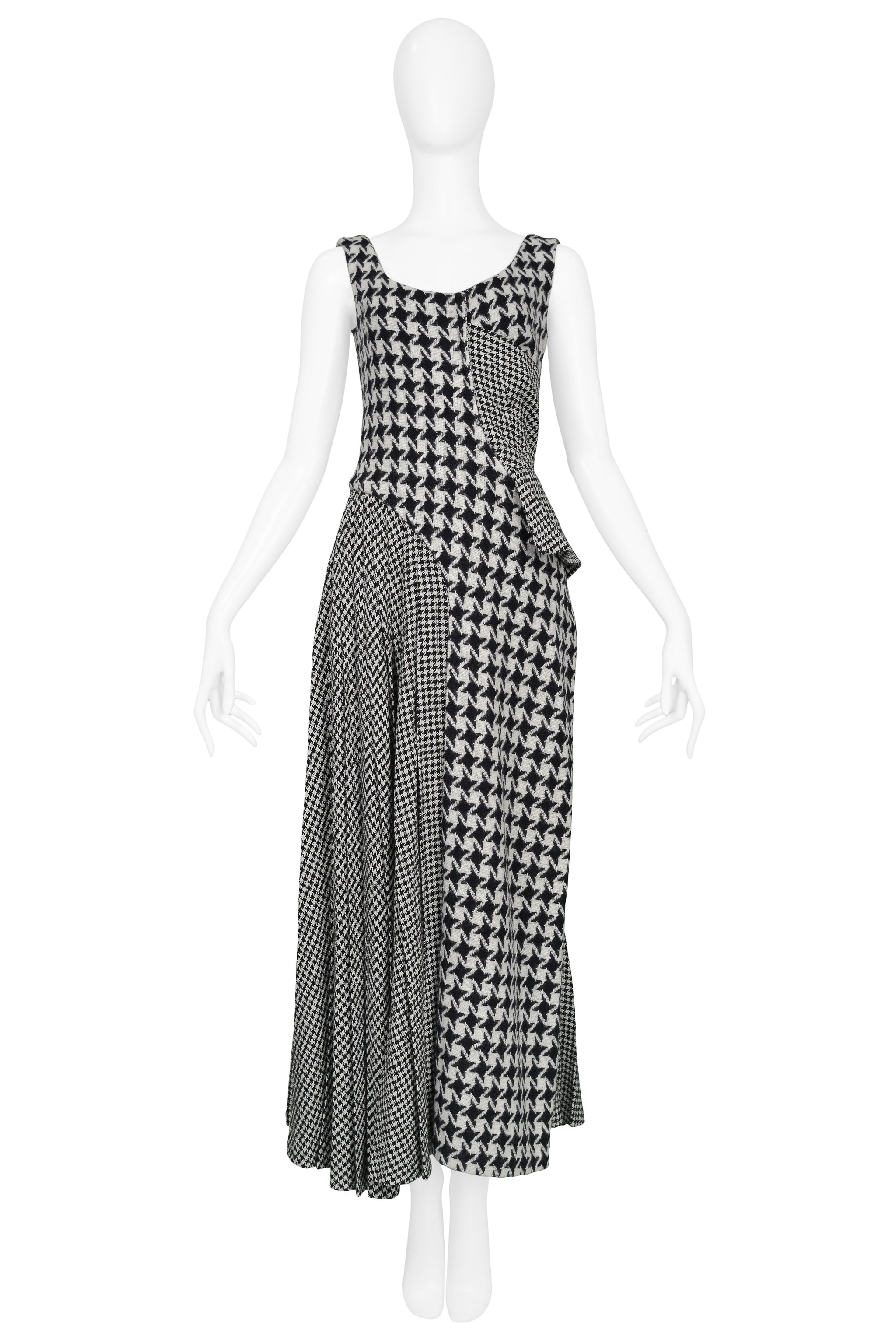 YOHJI YAMAMOTO HOUNDSTOOTH WOOL DRESS 2003