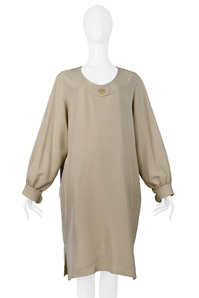 ワンピース SAINT LAURENT Khaki Viscose Blend Long Dress SAINT LAURENT - Viscose Long Dress Saint Laurent
