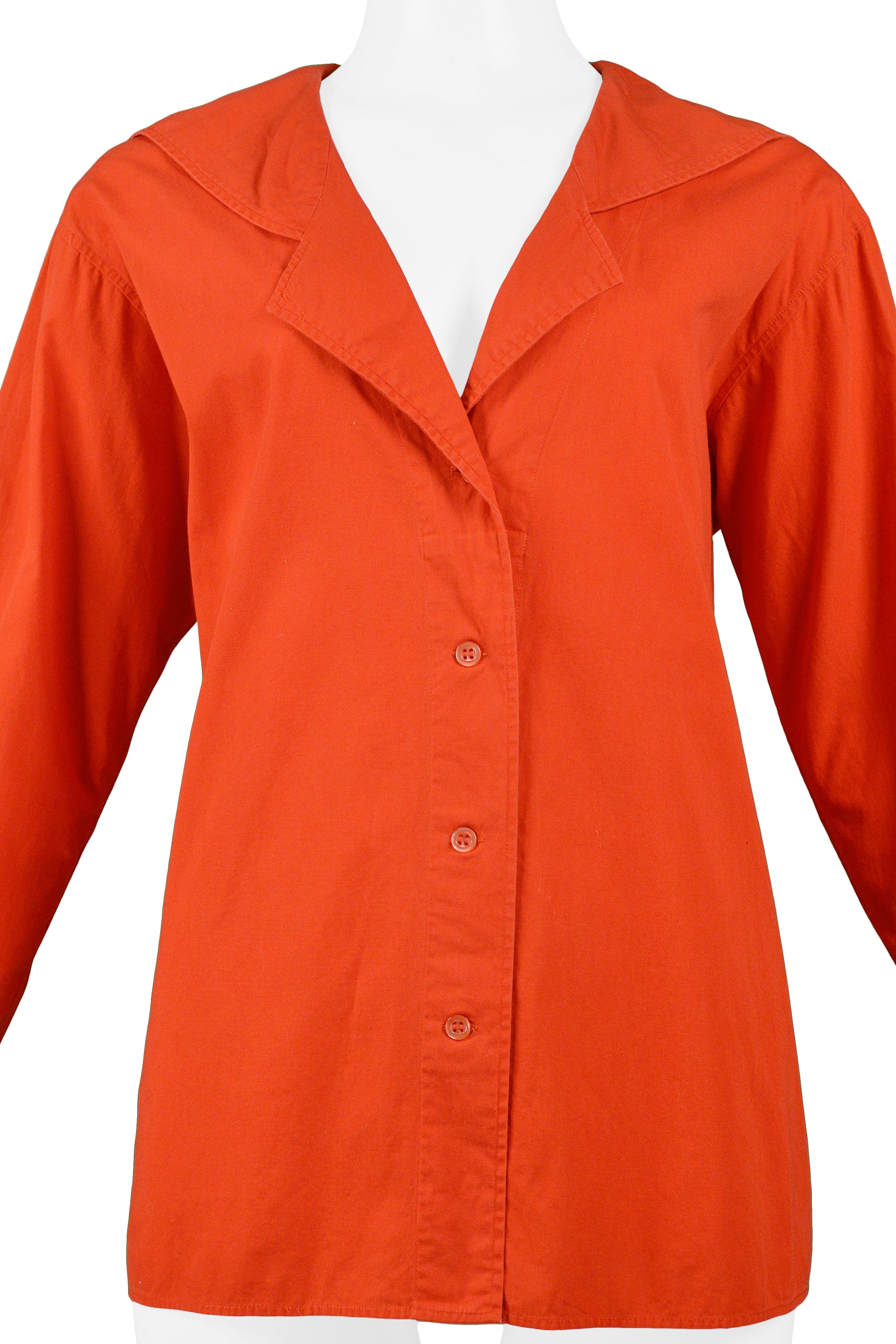 YVES SAINT LAURENT YSL RED COTTON SAILOR TOP