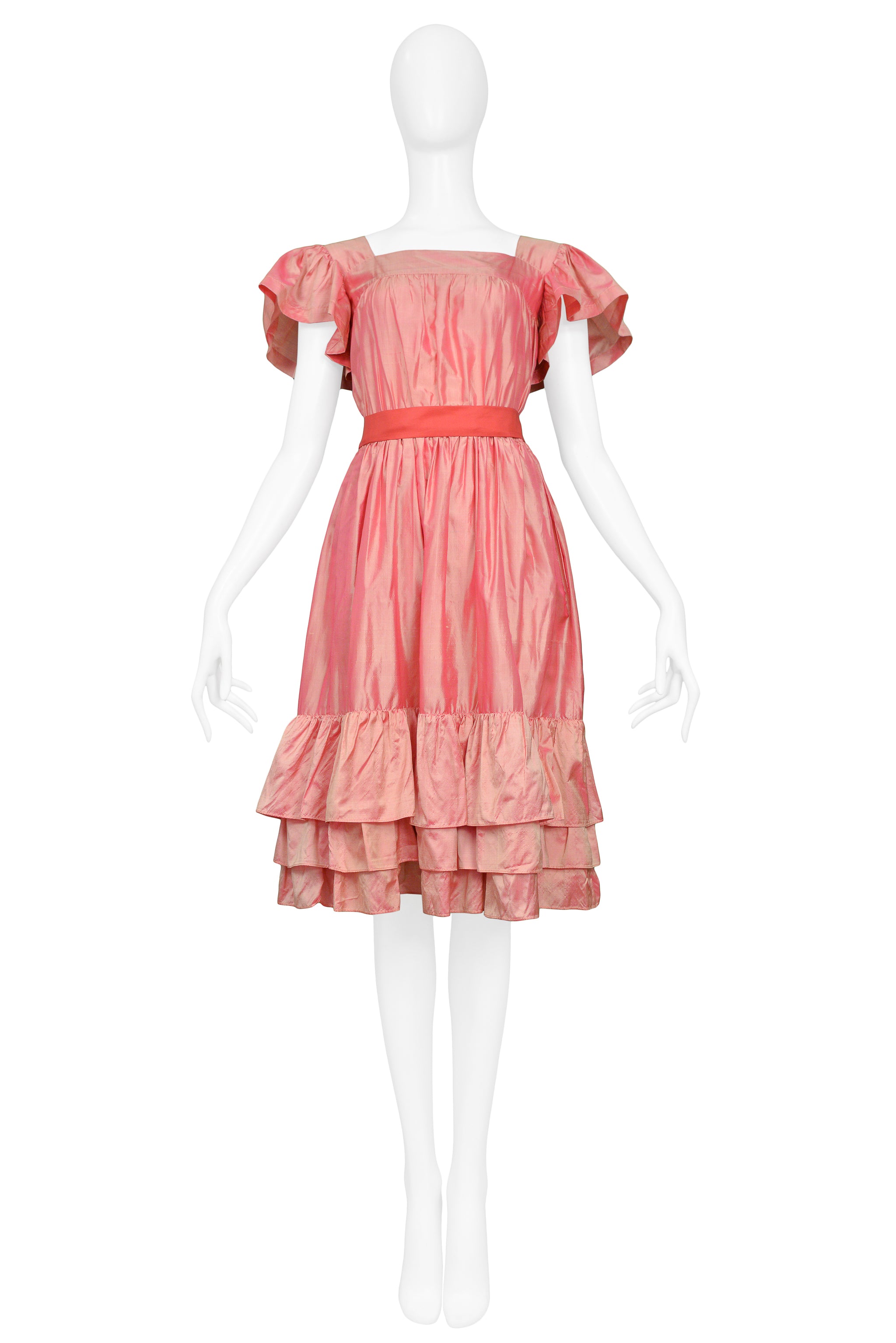 YVES SAINT LAURENT YSL PINK TAFFETA PARTY DRESS