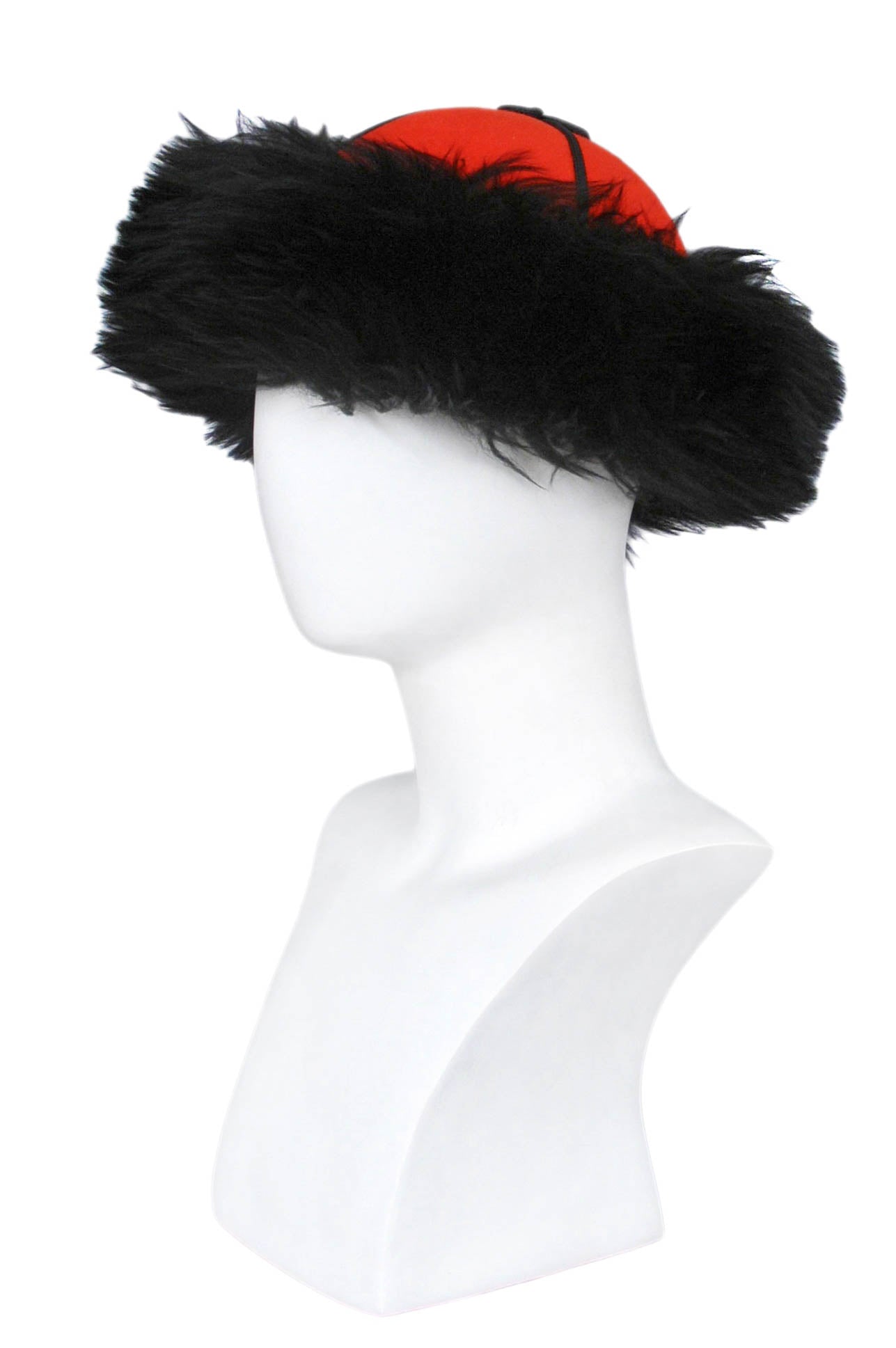 YSL WOOL & FUR RUSSIAN HAT 1976
