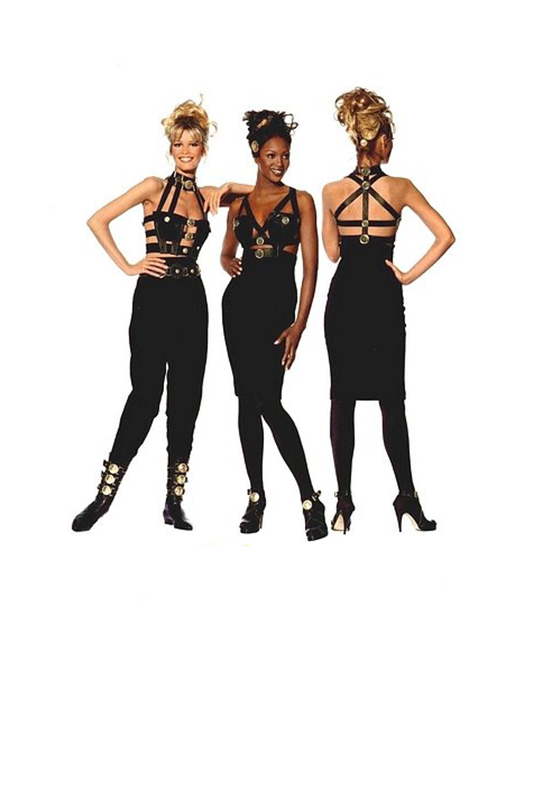 GIANNI VERSACE BLACK BONDAGE DRESS 1992