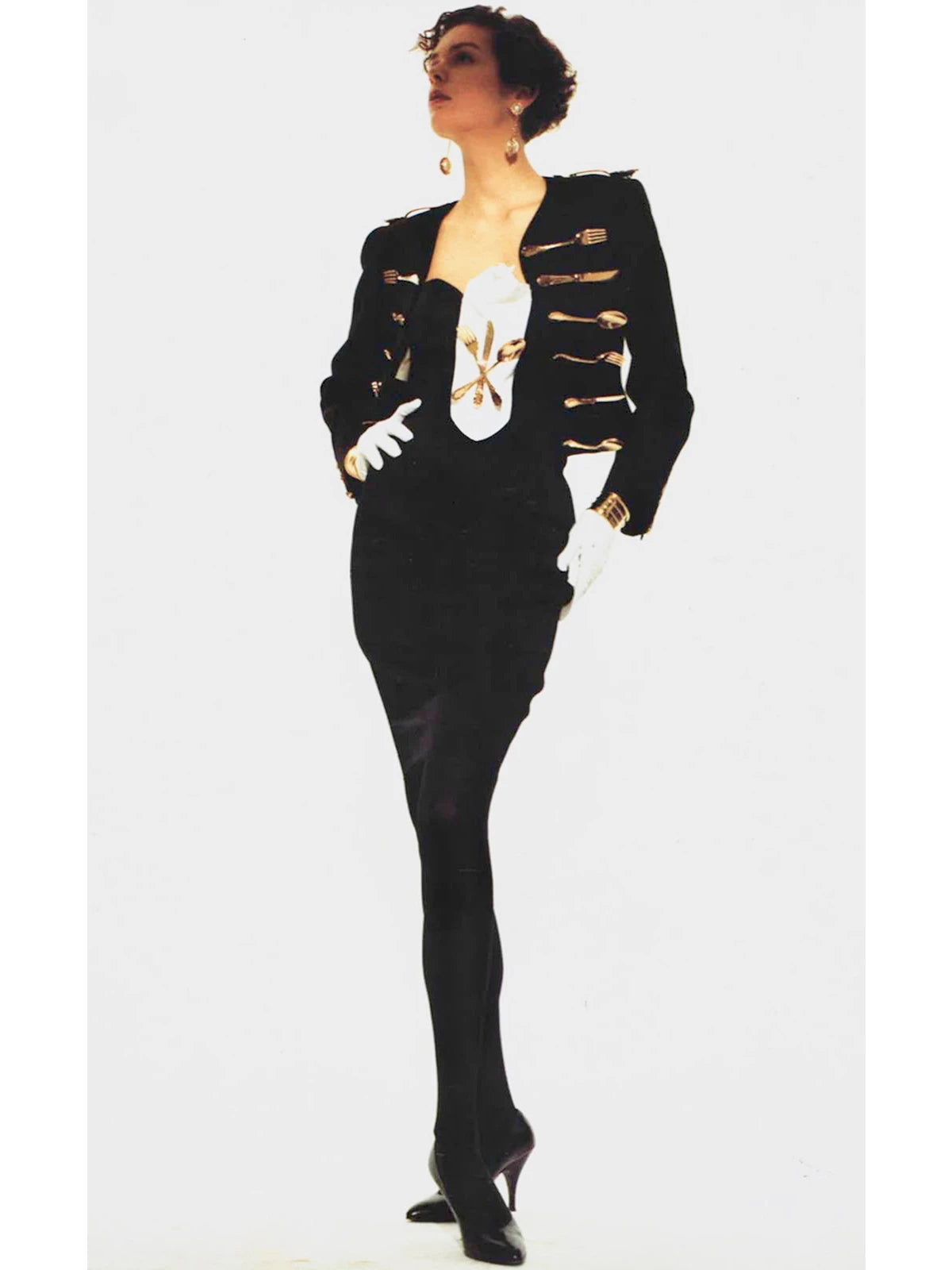 MOSCHINO FORK AND KNIFE PINS 1989