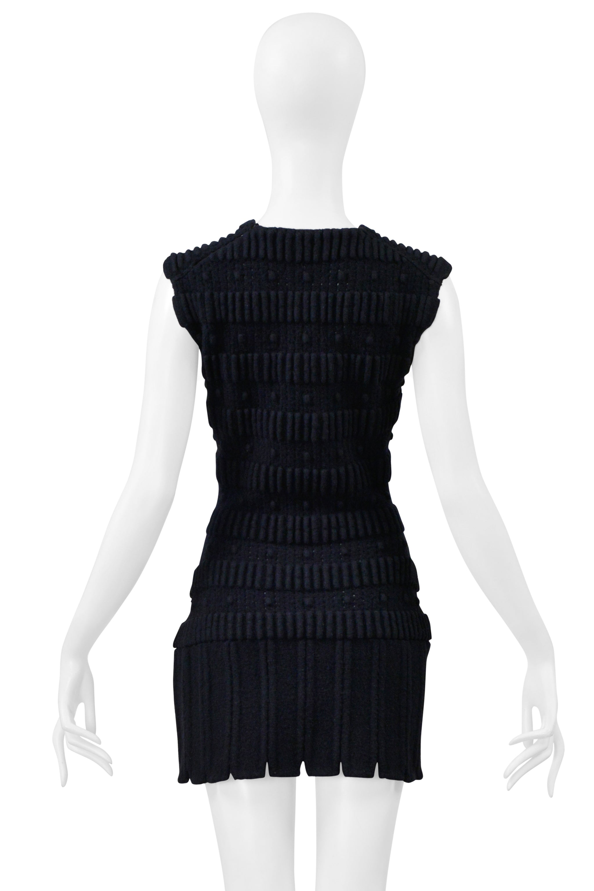 ALAIA BLACK GLADIATOR DRESS 1990S