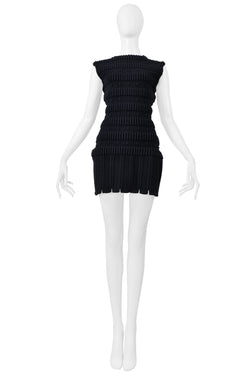 ALAIA BLACK GLADIATOR DRESS 1990S