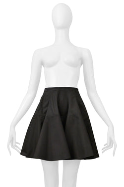 ALAIA BLACK COTTON MINI SWEETHEART SKIRT WITH PANELS