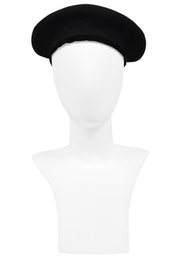 ALAIA BLACK BERET HAT