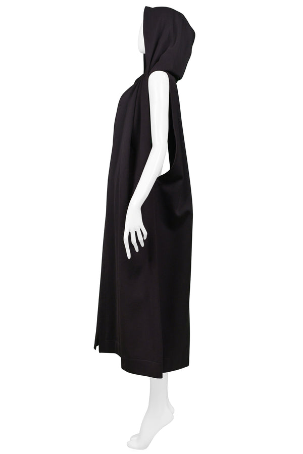 ALAIA HOODED CAPE COAT 1980S