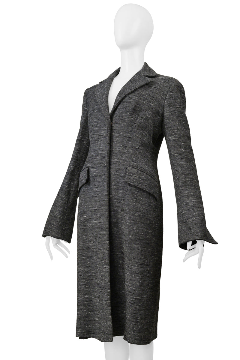 ALBERTA FERRETTI GREY MELANGE COAT