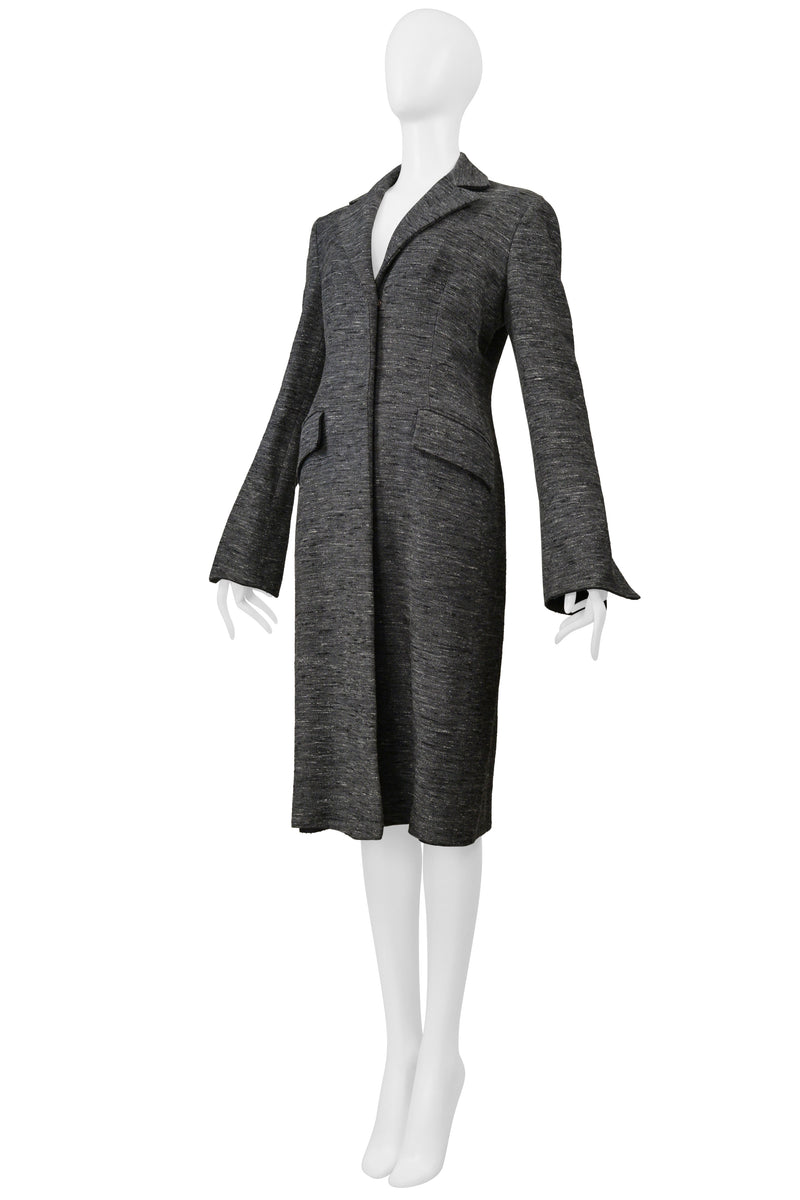 ALBERTA FERRETTI GREY MELANGE COAT