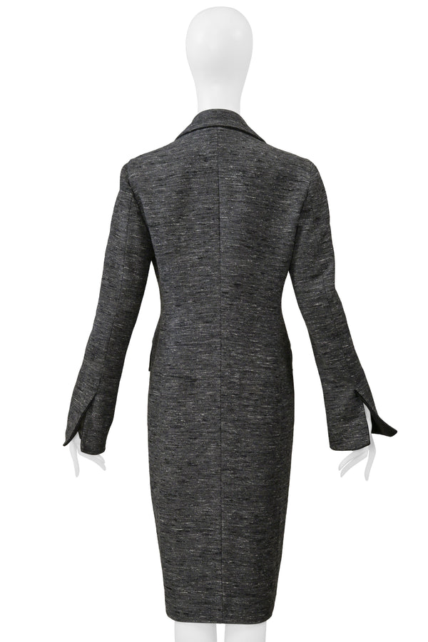 ALBERTA FERRETTI GREY MELANGE COAT
