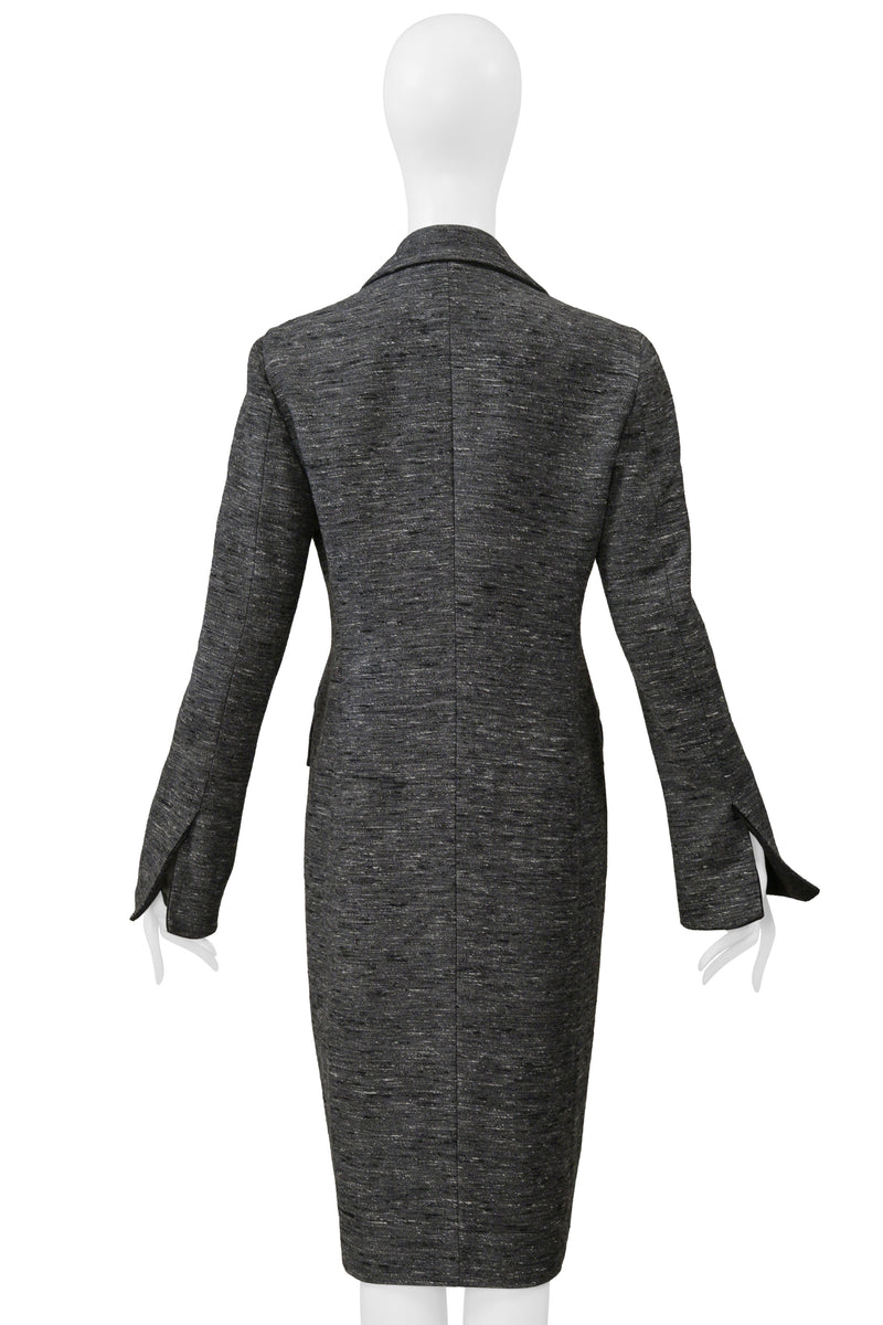 ALBERTA FERRETTI GREY MELANGE COAT