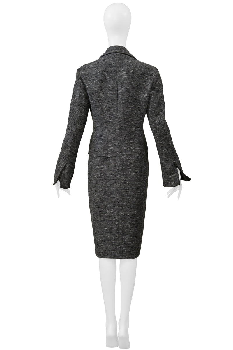 ALBERTA FERRETTI GREY MELANGE COAT
