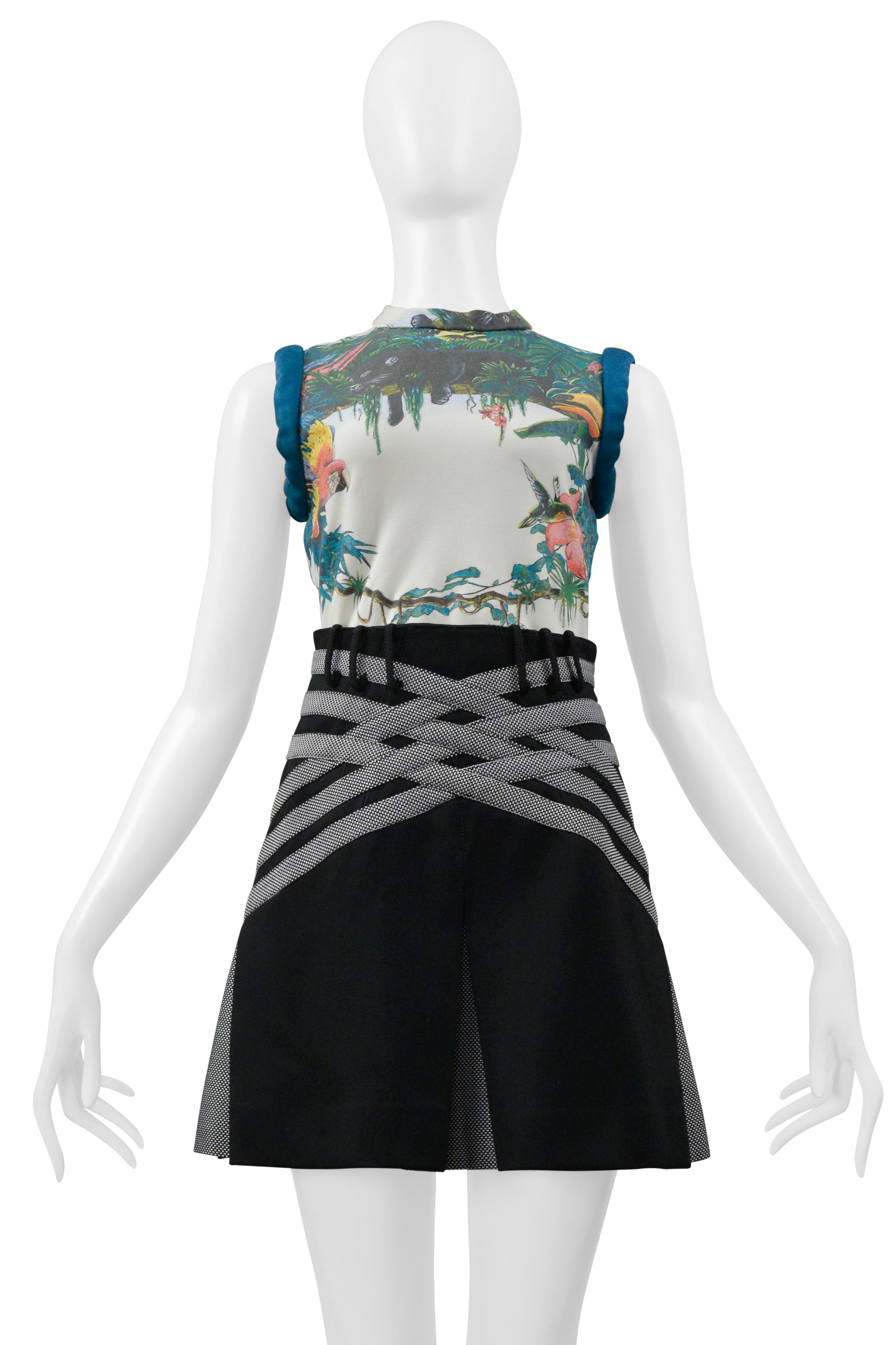BALENCIAGA BY NICOLAS GHESQUIERE SCUBA TOP & SKIRT 2003