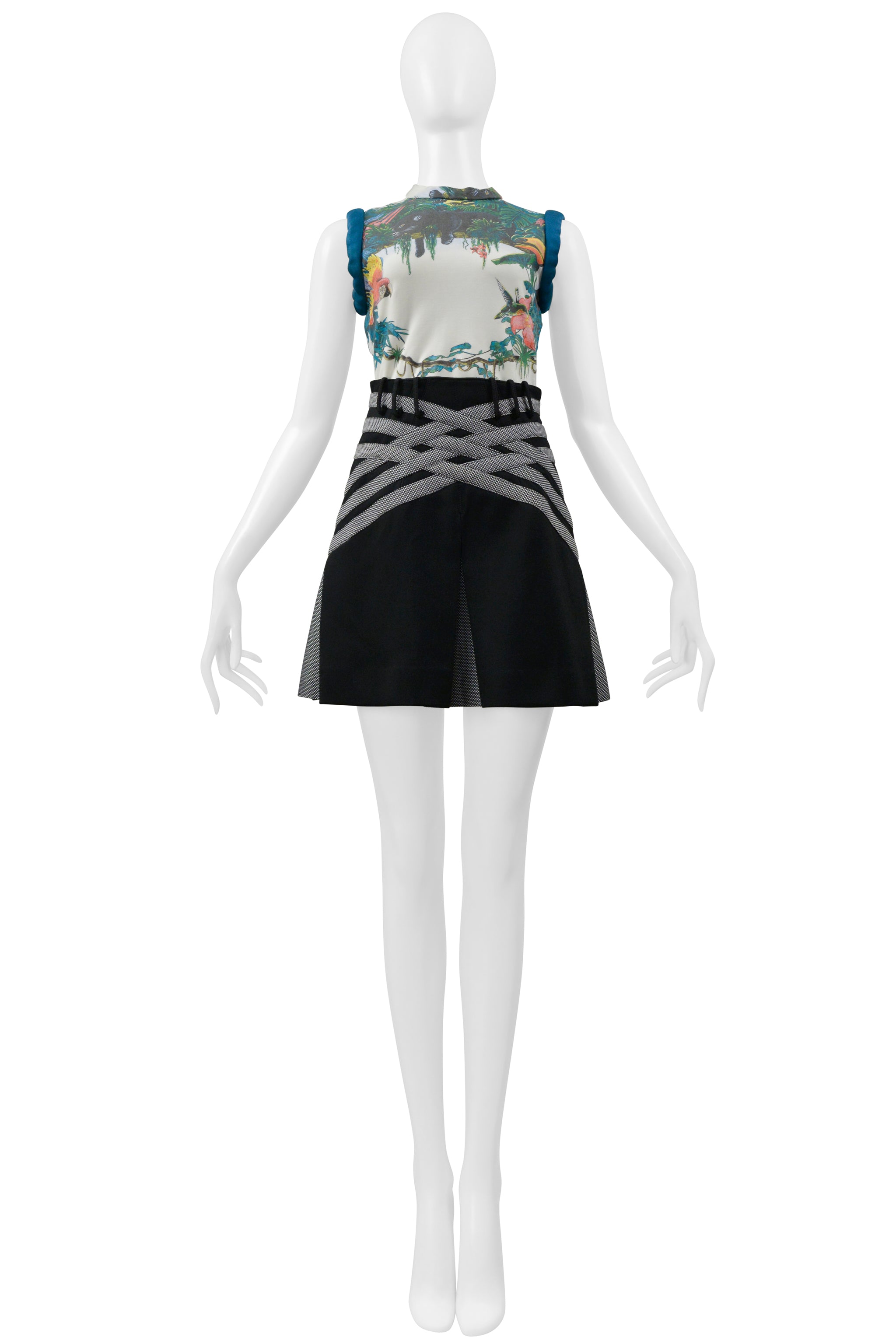 BALENCIAGA BY NICOLAS GHESQUIERE SCUBA TOP & SKIRT 2003