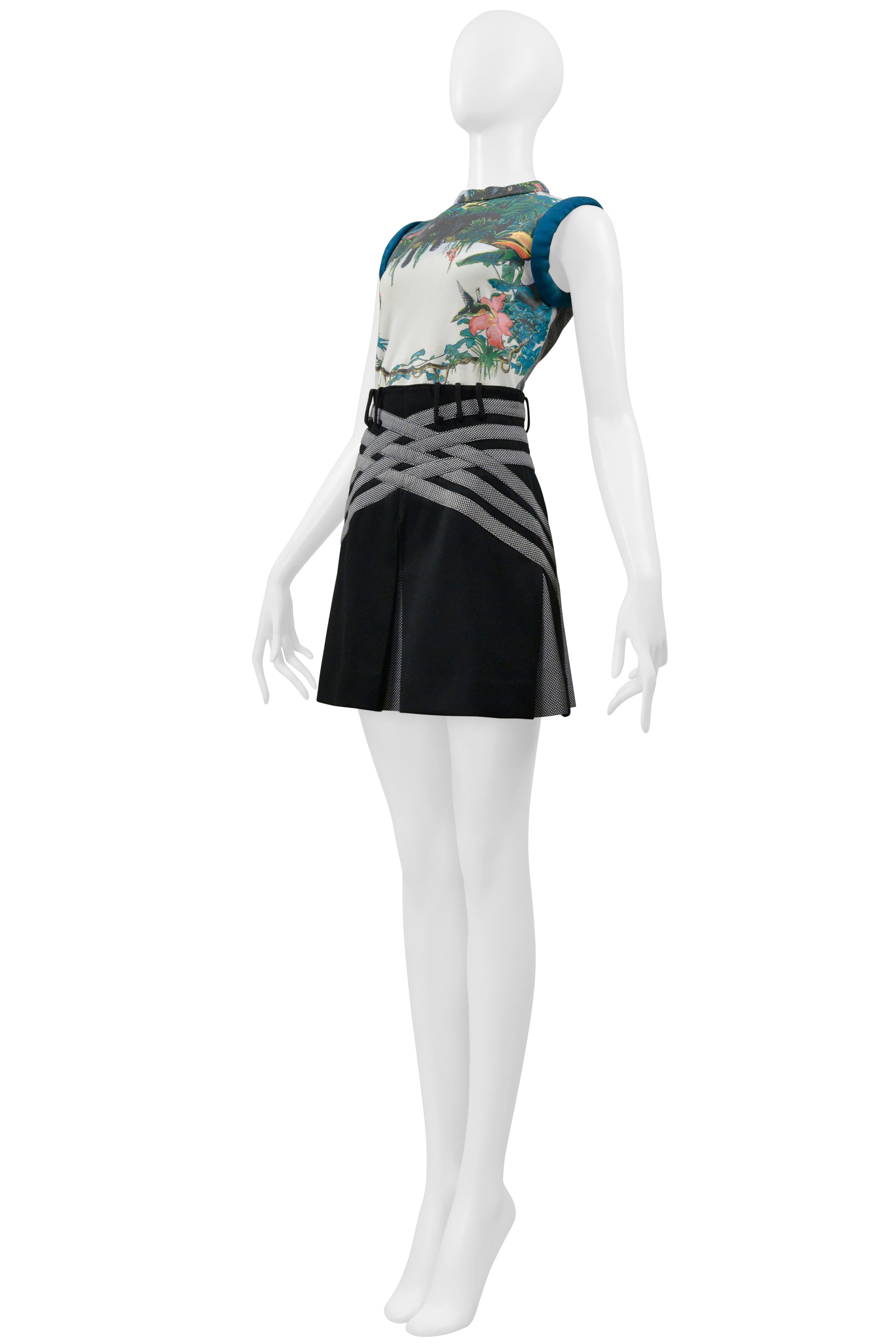 BALENCIAGA BY NICOLAS GHESQUIERE SCUBA TOP & SKIRT 2003