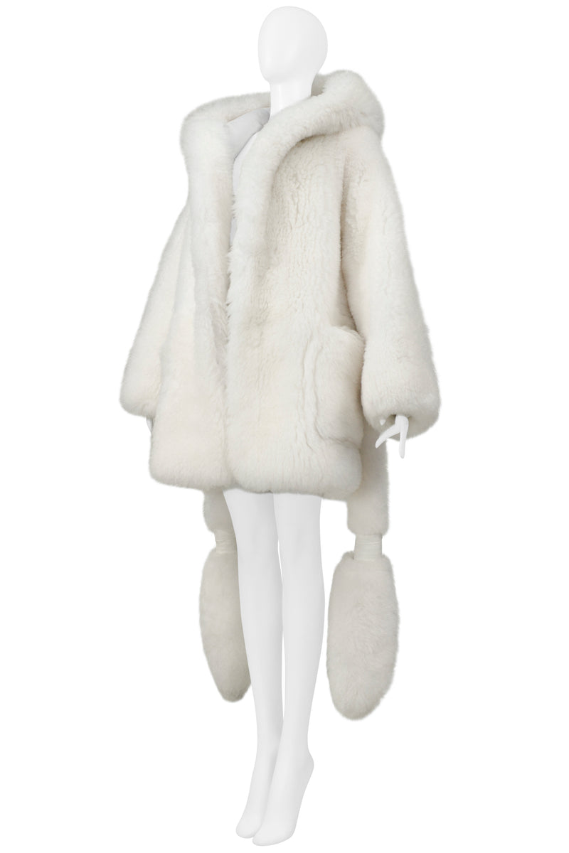 BOTTEGA VENETA BY DANIEL LEE WHITE FUR COAT 2022