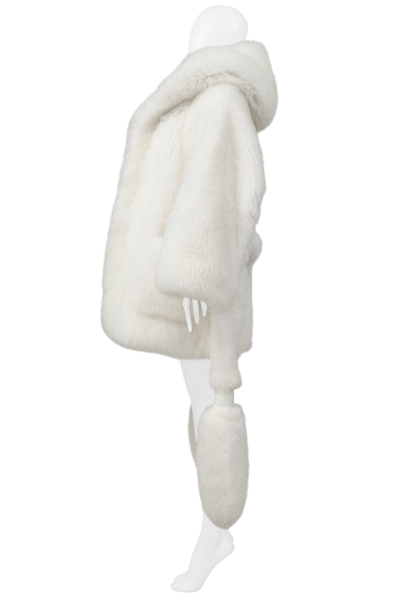 BOTTEGA VENETA BY DANIEL LEE WHITE FUR COAT 2022