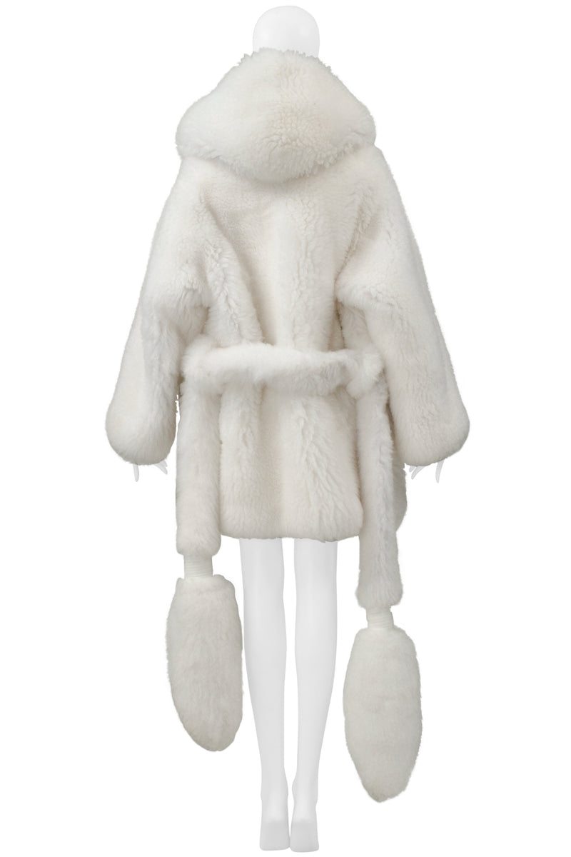 BOTTEGA VENETA BY DANIEL LEE WHITE FUR COAT 2022