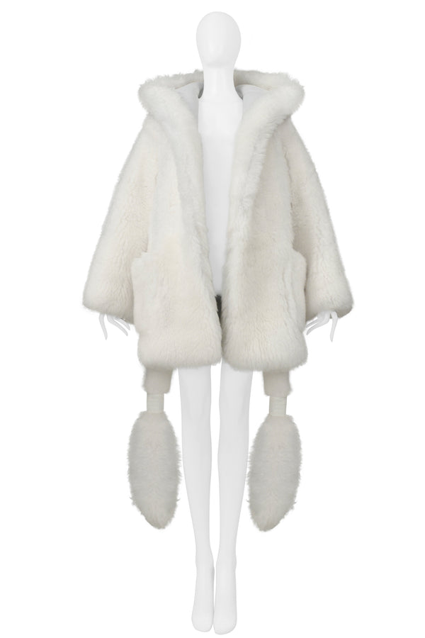 BOTTEGA VENETA BY DANIEL LEE WHITE FUR COAT 2022