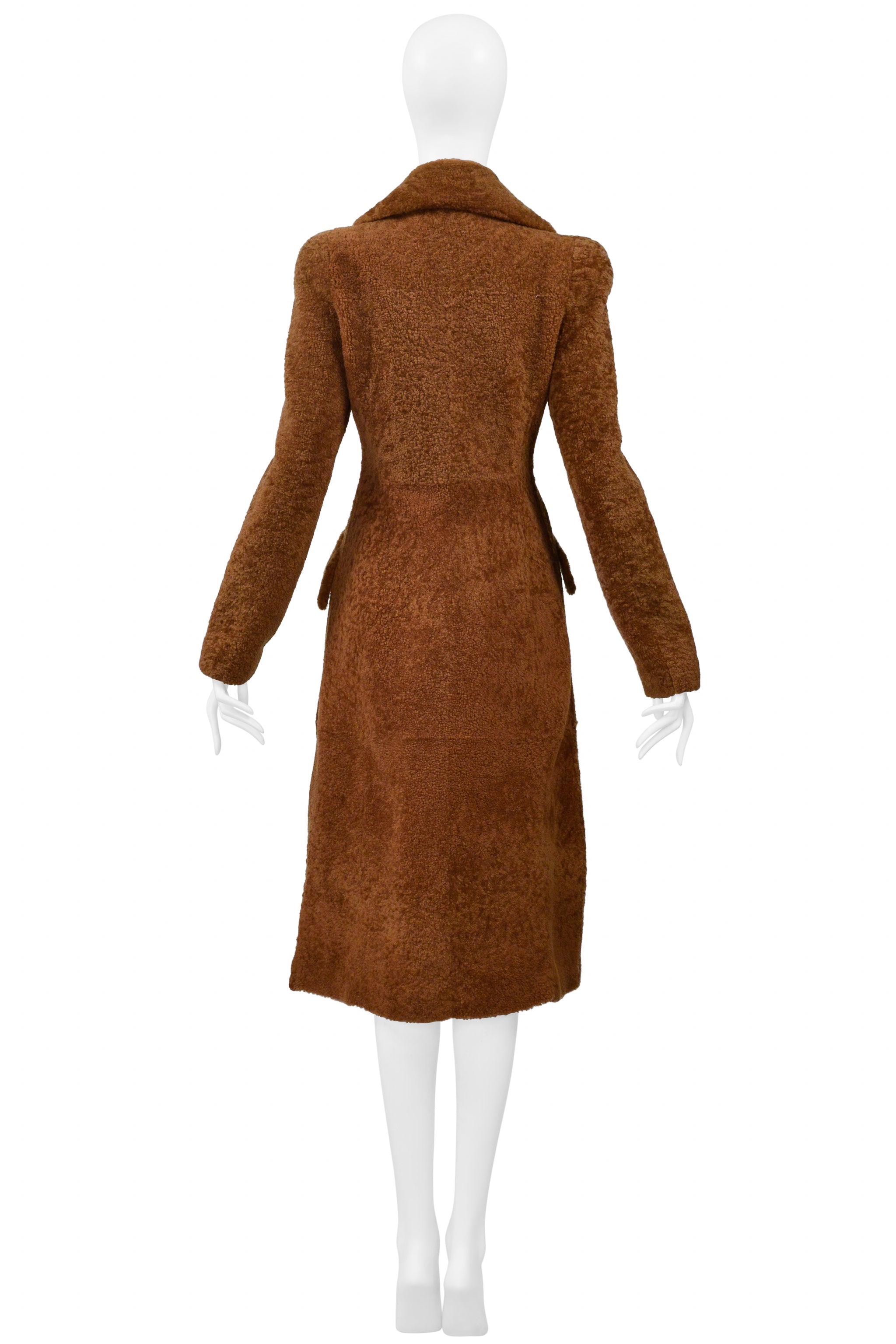 BOTTEGA VENETA BY TOMAS MAIER BROWN TEDDY BEAR COAT 2017