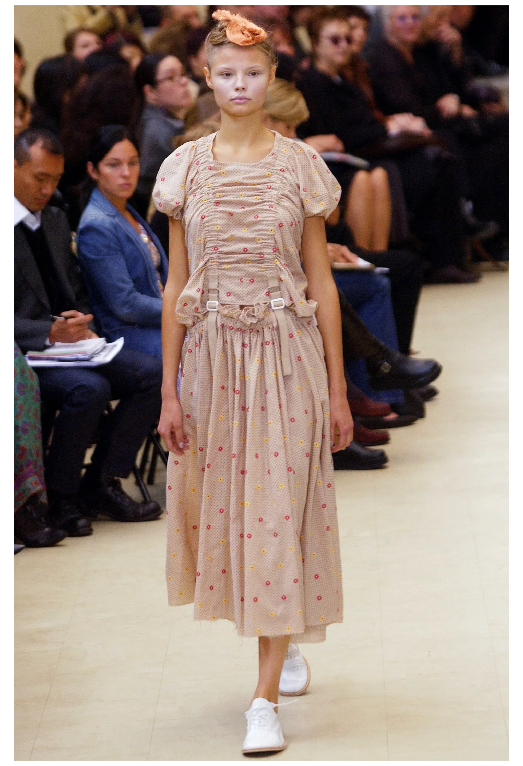 JUNYA WATANABE BLACK COTTON PARACHUTE DRESS WITH CUTOUT 2003