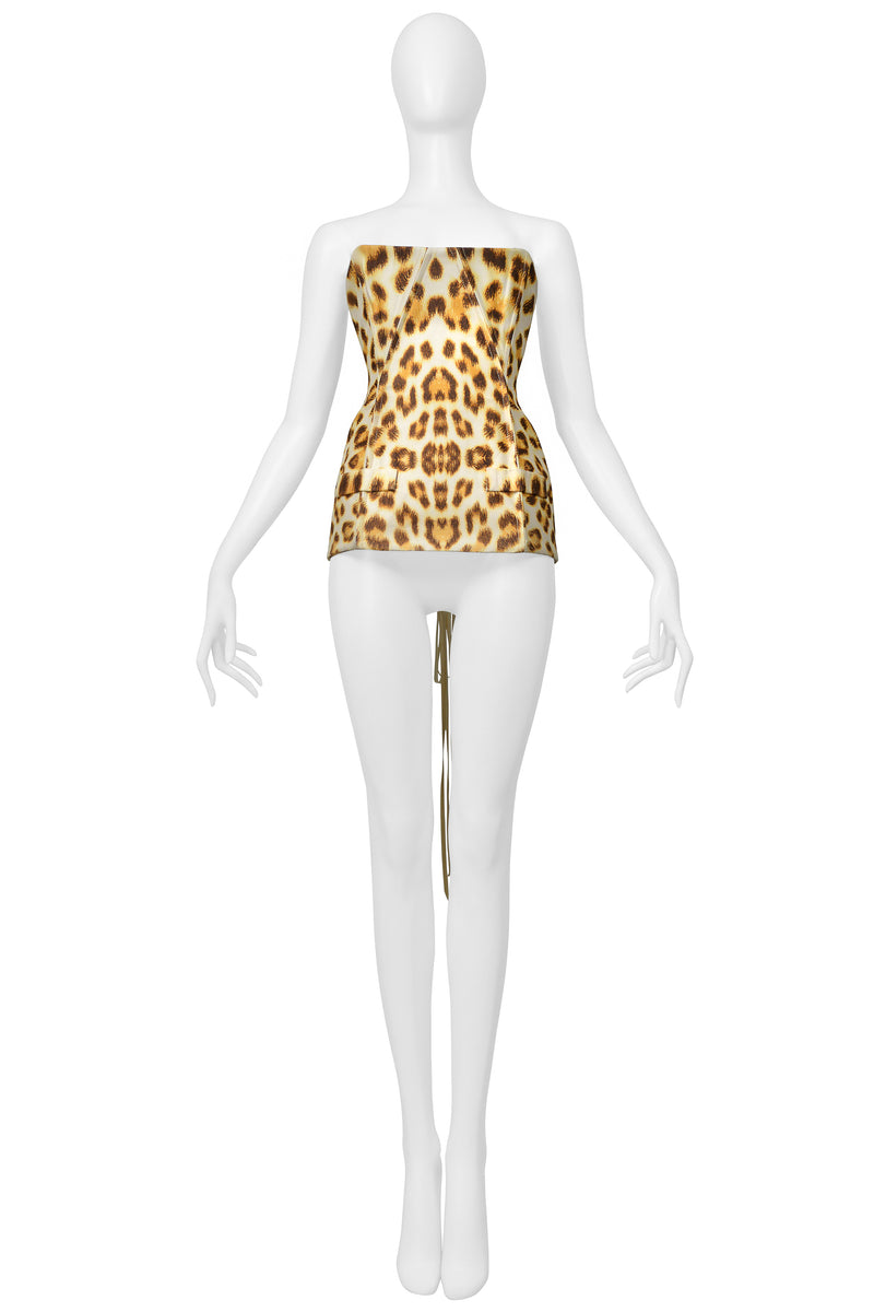 ROBERTO CAVALLI LEOPARD CORSET WITH BONING & LACES SS 2007