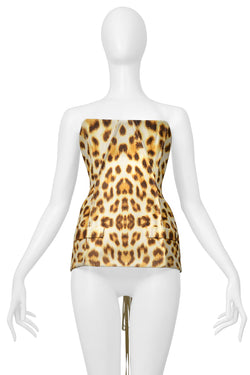 ROBERTO CAVALLI LEOPARD CORSET WITH BONING & LACES SS 2007