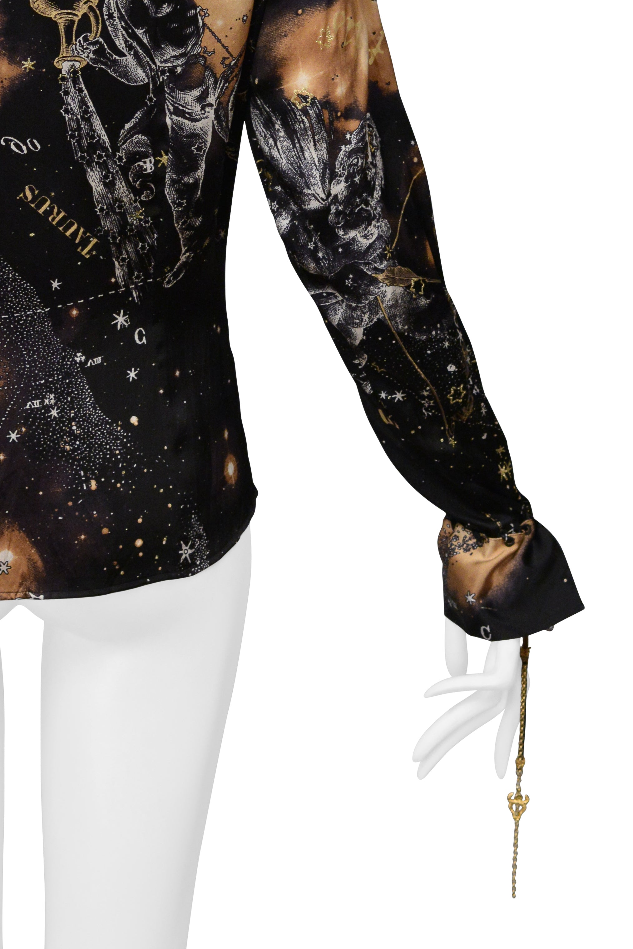ROBERTO CAVALLI ASTROLOGY BLOUSE WITH CHARMS