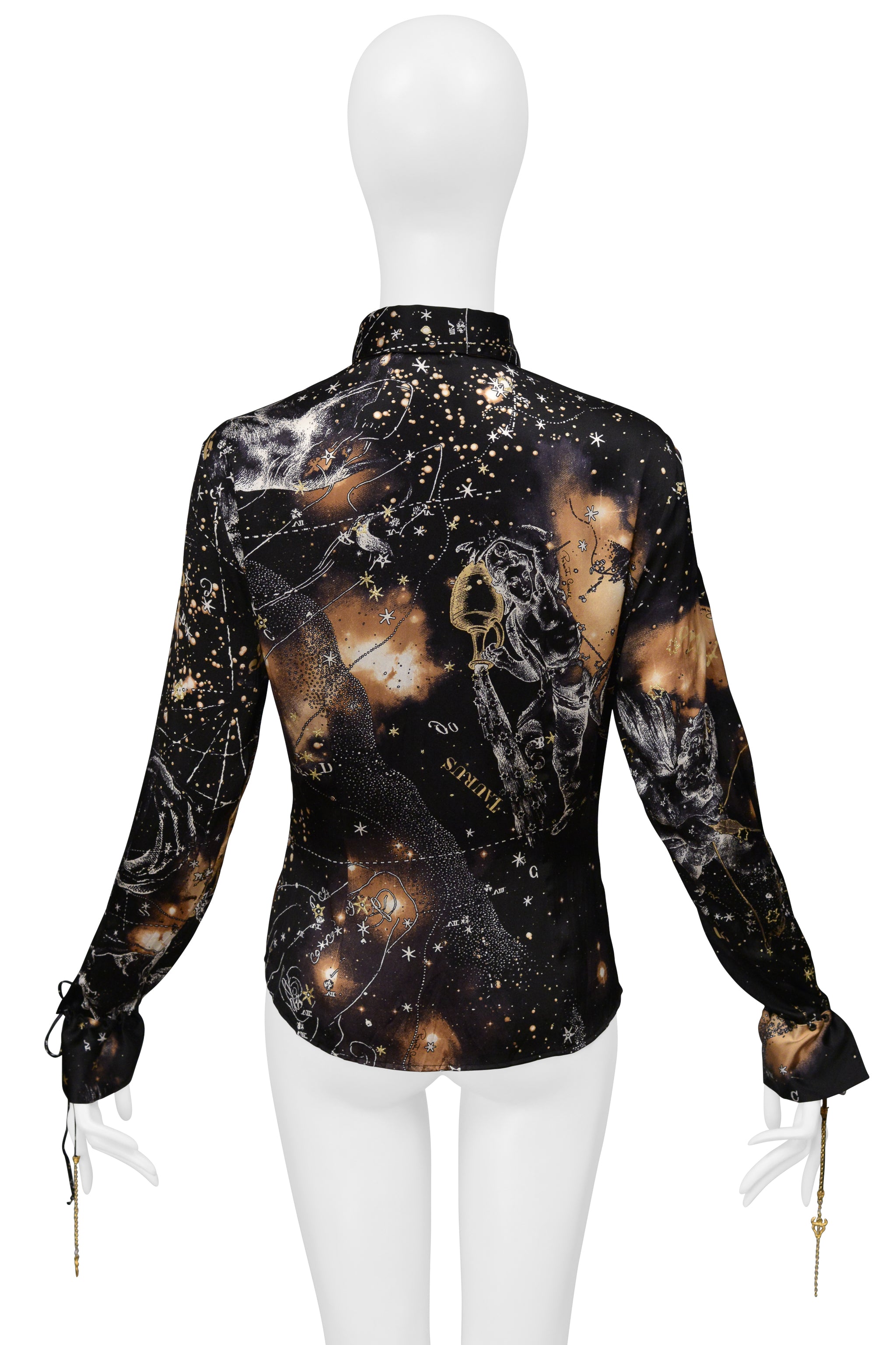 ROBERTO CAVALLI ASTROLOGY BLOUSE WITH CHARMS