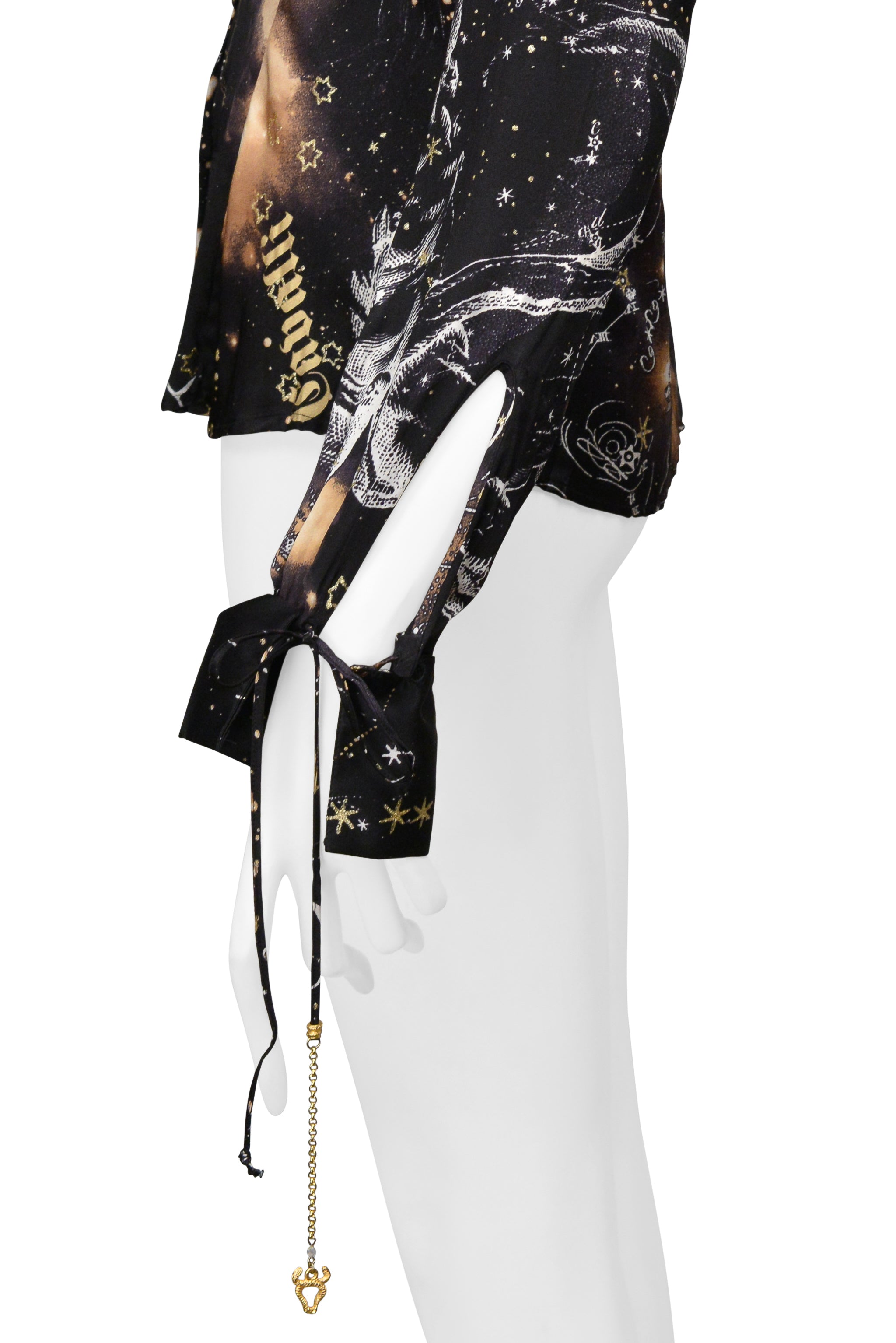 ROBERTO CAVALLI ASTROLOGY BLOUSE WITH CHARMS