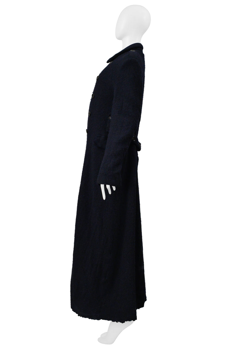 COMME DES GARCONS DARK NAVY DOUBLE BREASTED WOOL COAT 1999-2000 FW