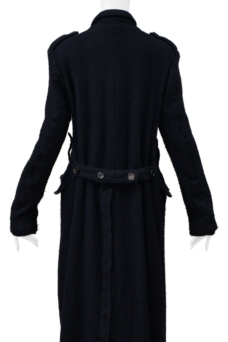 COMME DES GARCONS DARK NAVY DOUBLE BREASTED WOOL COAT 1999-2000 FW