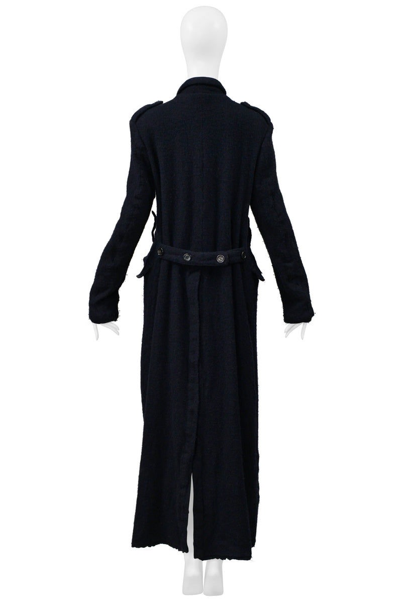 COMME DES GARCONS DARK NAVY DOUBLE BREASTED WOOL COAT 1999-2000 FW