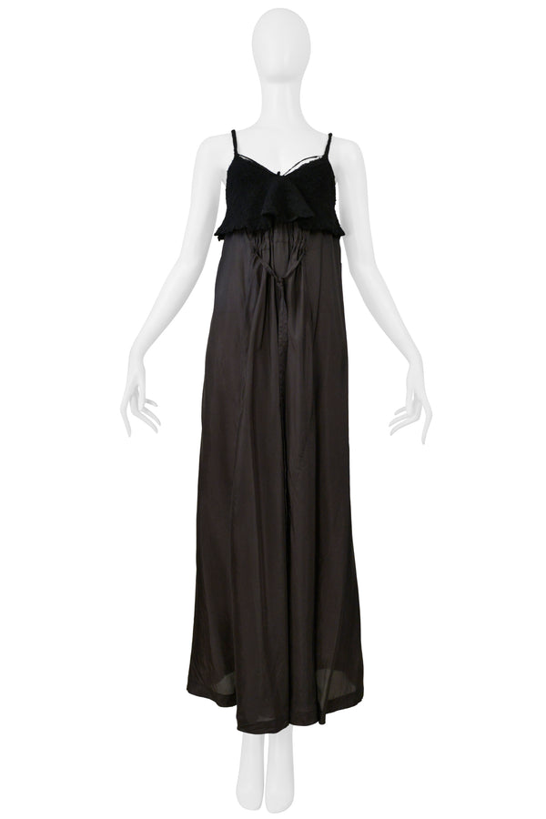 COMME DES GARCONS  BLACK TANK DRESS WITH WOOL TOP FW 2000-2001