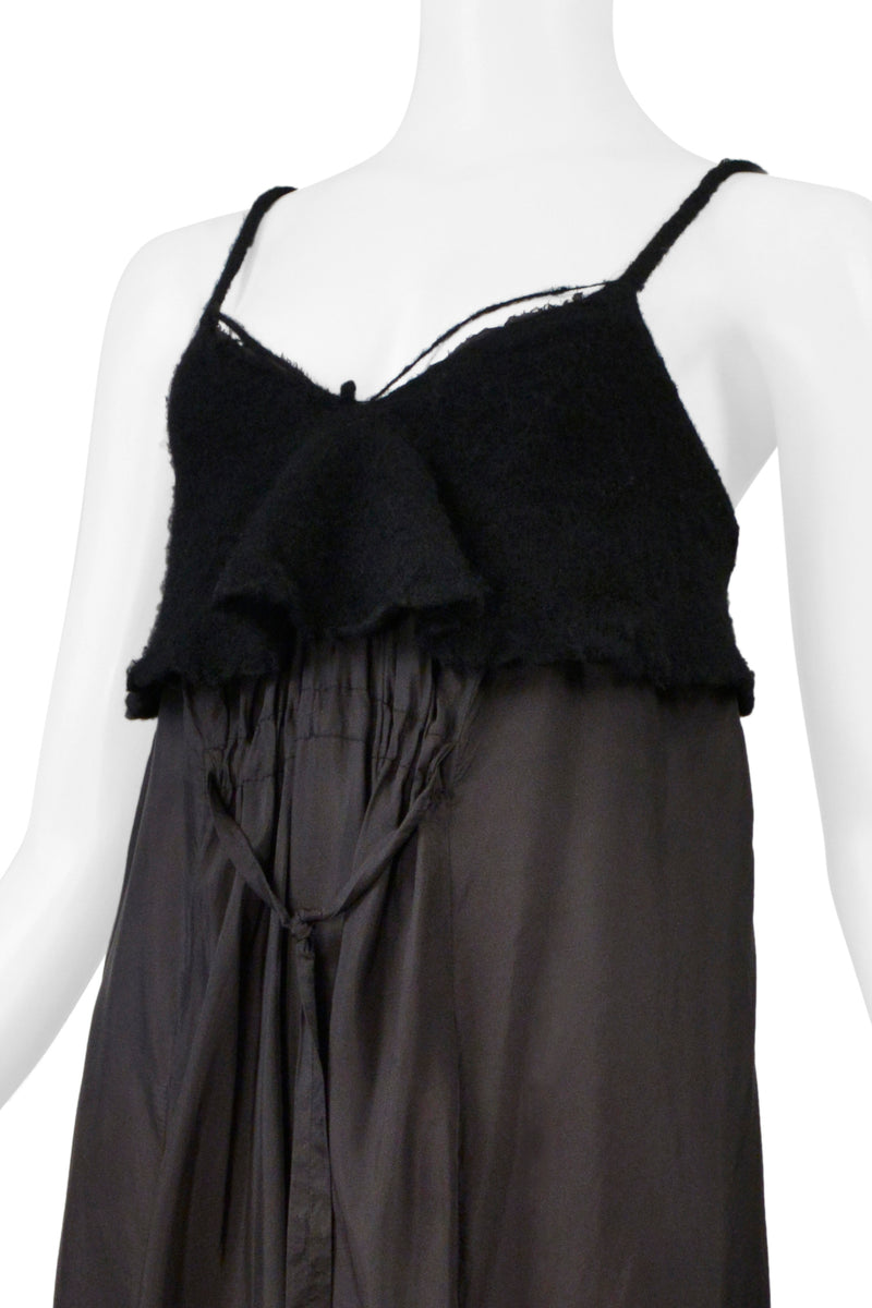 COMME DES GARCONS  BLACK TANK DRESS WITH WOOL TOP FW 2000-2001