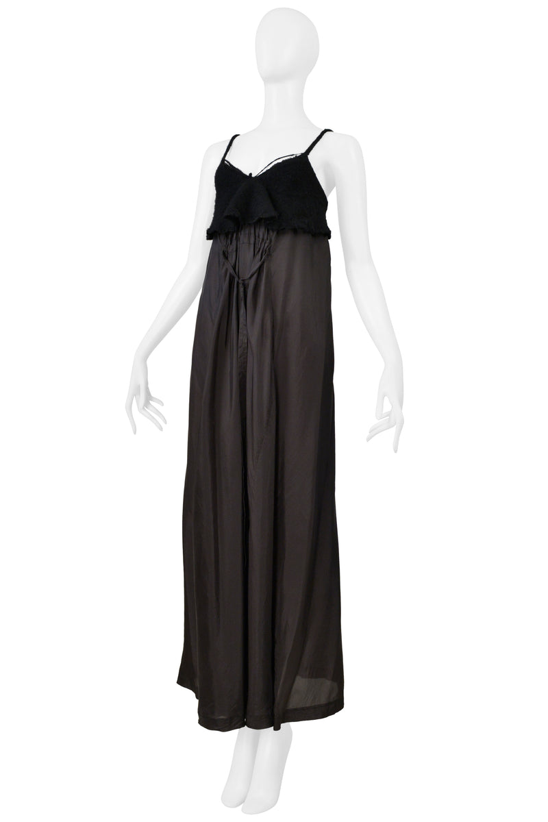 COMME DES GARCONS  BLACK TANK DRESS WITH WOOL TOP FW 2000-2001