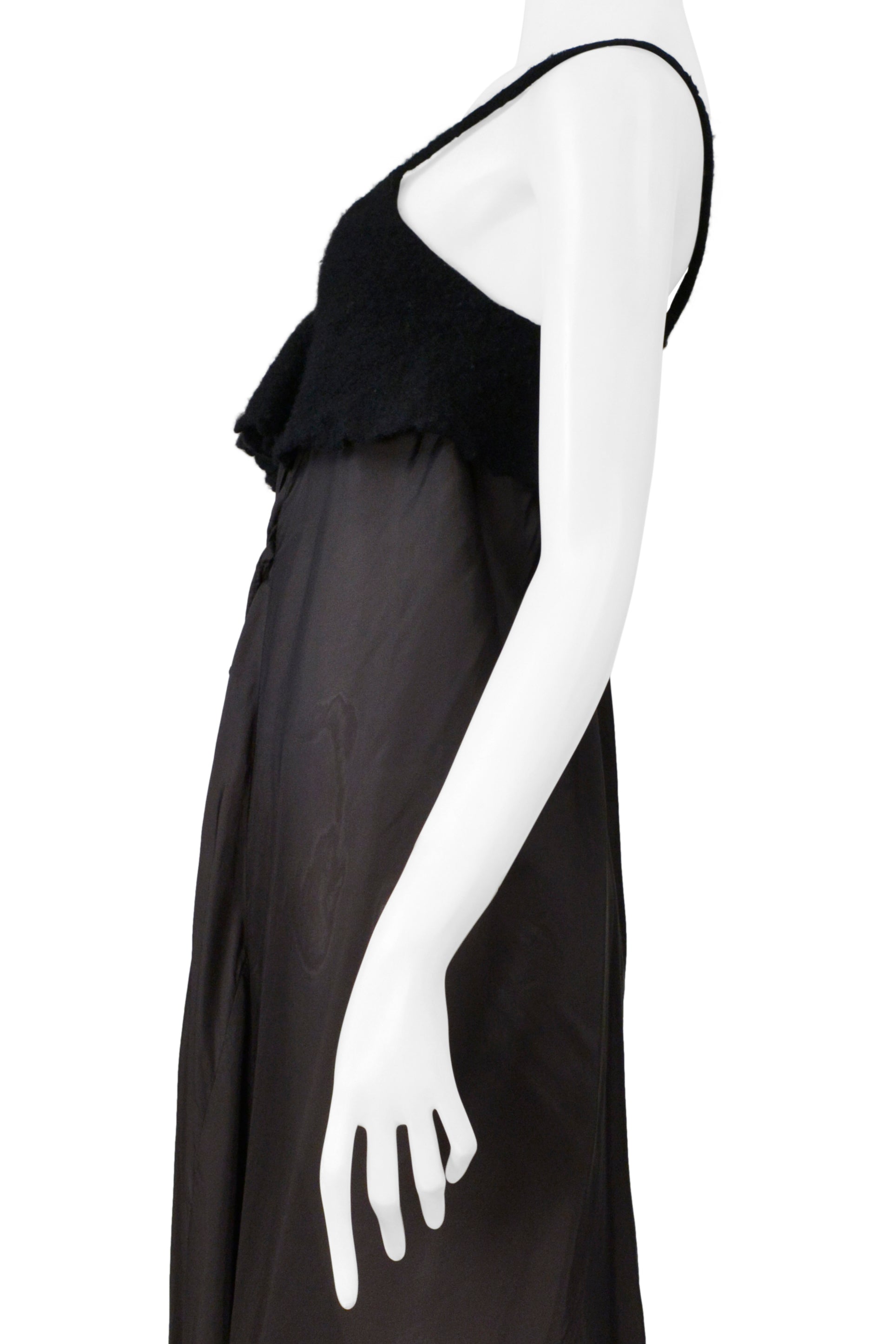 COMME DES GARCONS  BLACK TANK DRESS WITH WOOL TOP FW 2000-2001