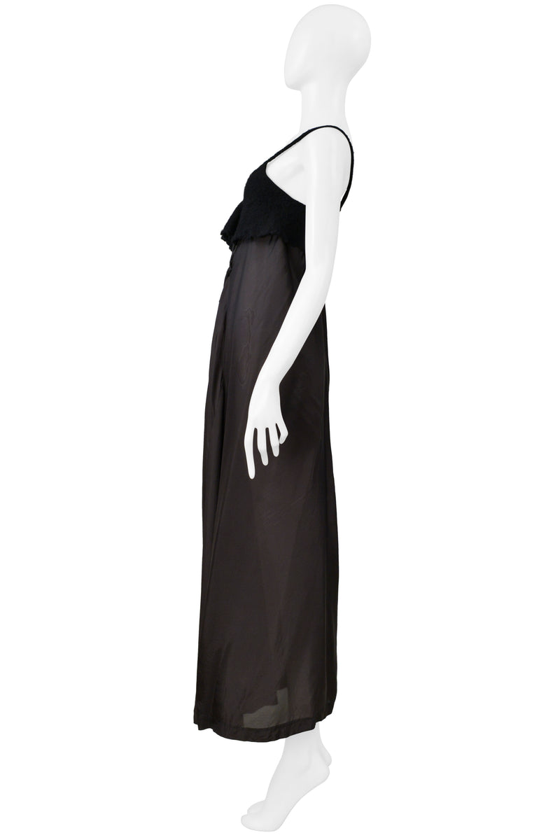 COMME DES GARCONS  BLACK TANK DRESS WITH WOOL TOP FW 2000-2001