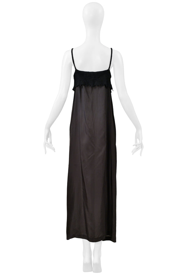 COMME DES GARCONS  BLACK TANK DRESS WITH WOOL TOP FW 2000-2001