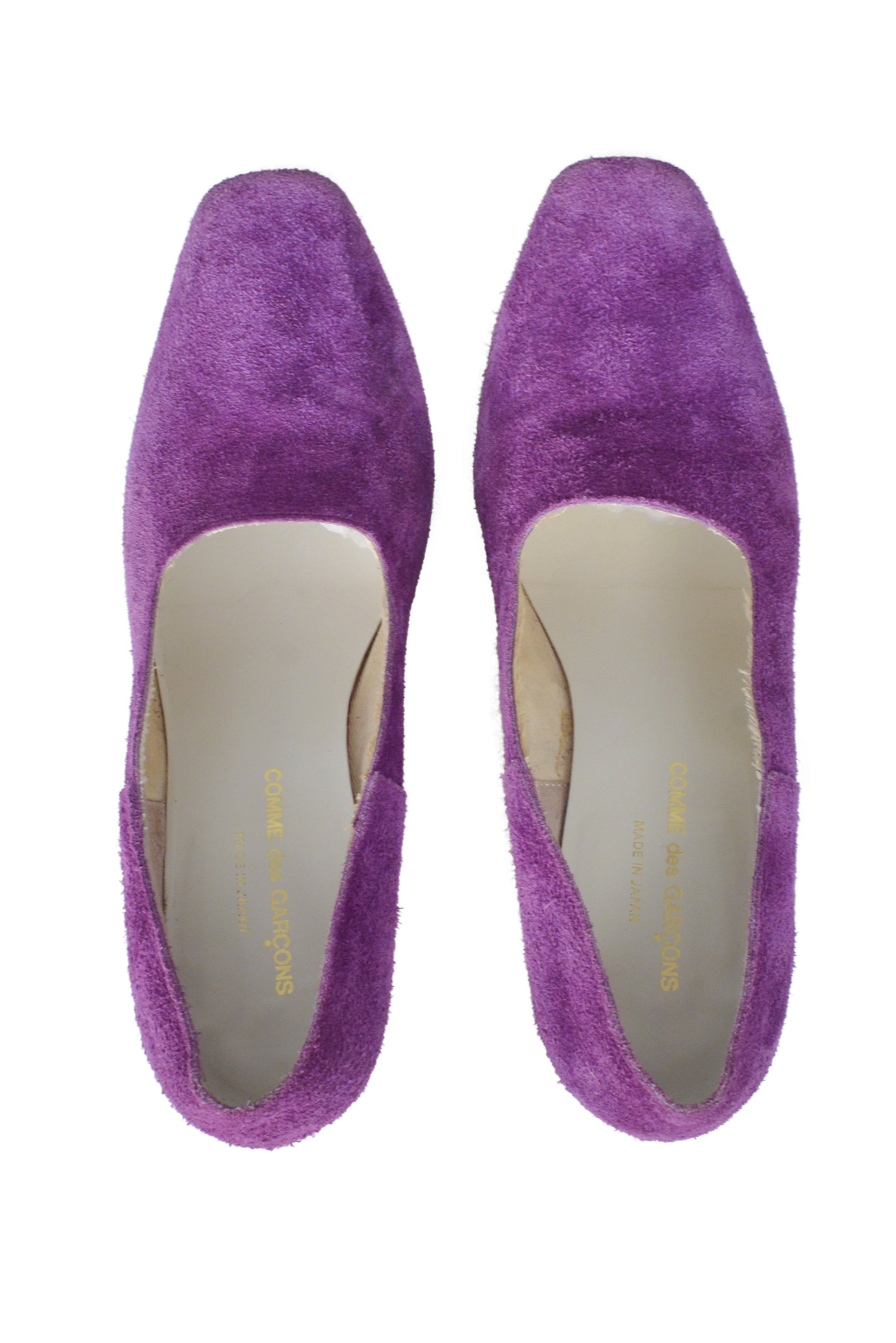 COMME DES GARCONS PURPLE SUEDE PUMPS 2000