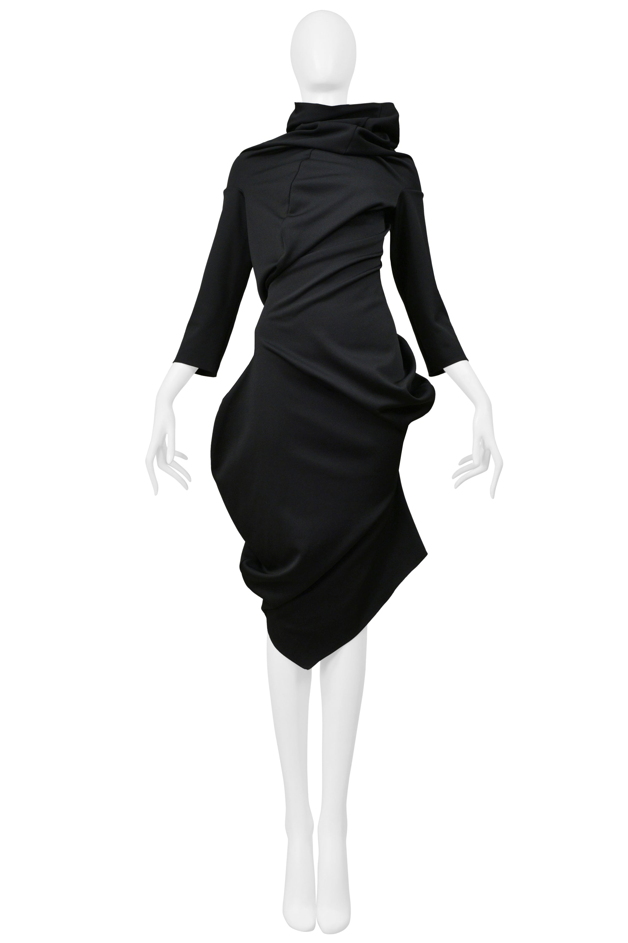 COMME DES GARÇONS FALL BLACK TWISTED CONCEPT DRESS 2002