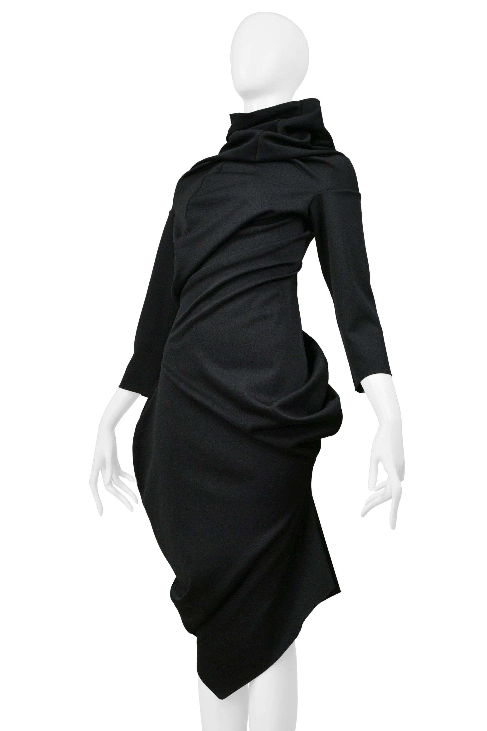 COMME DES GARÇONS FALL BLACK TWISTED CONCEPT DRESS 2002