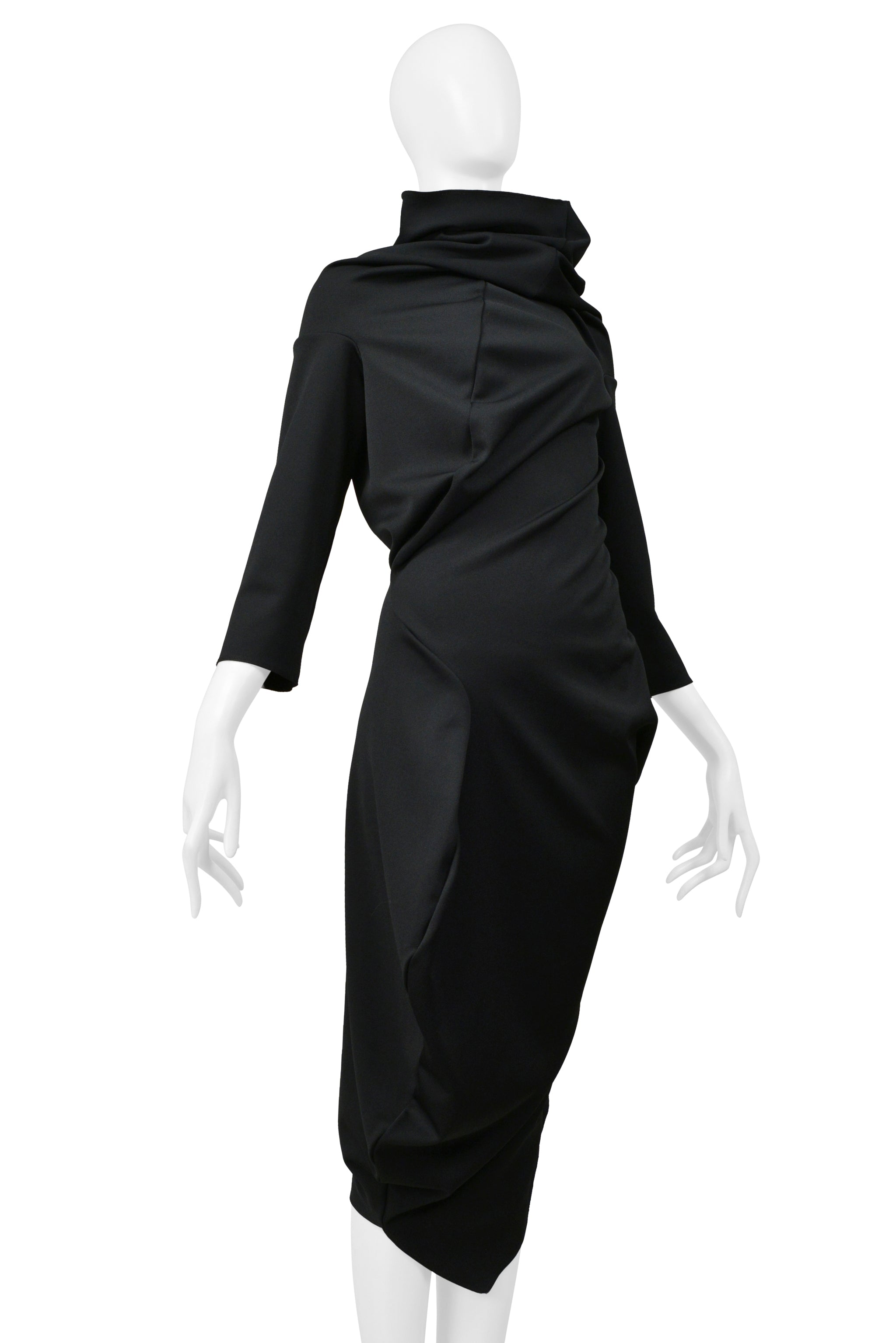 COMME DES GARÇONS FALL BLACK TWISTED CONCEPT DRESS 2002